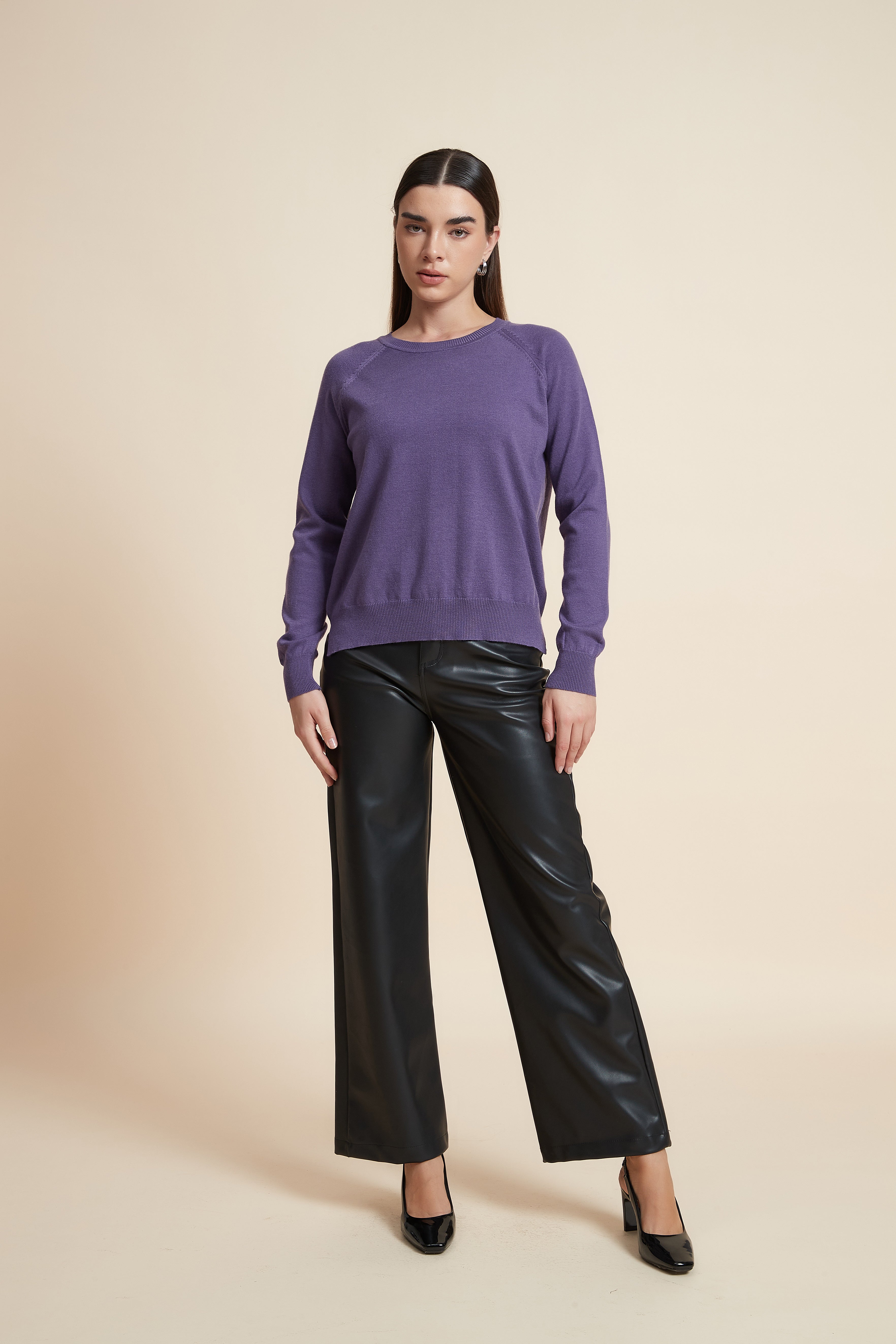 Solid Color Long Sleeve Sweater