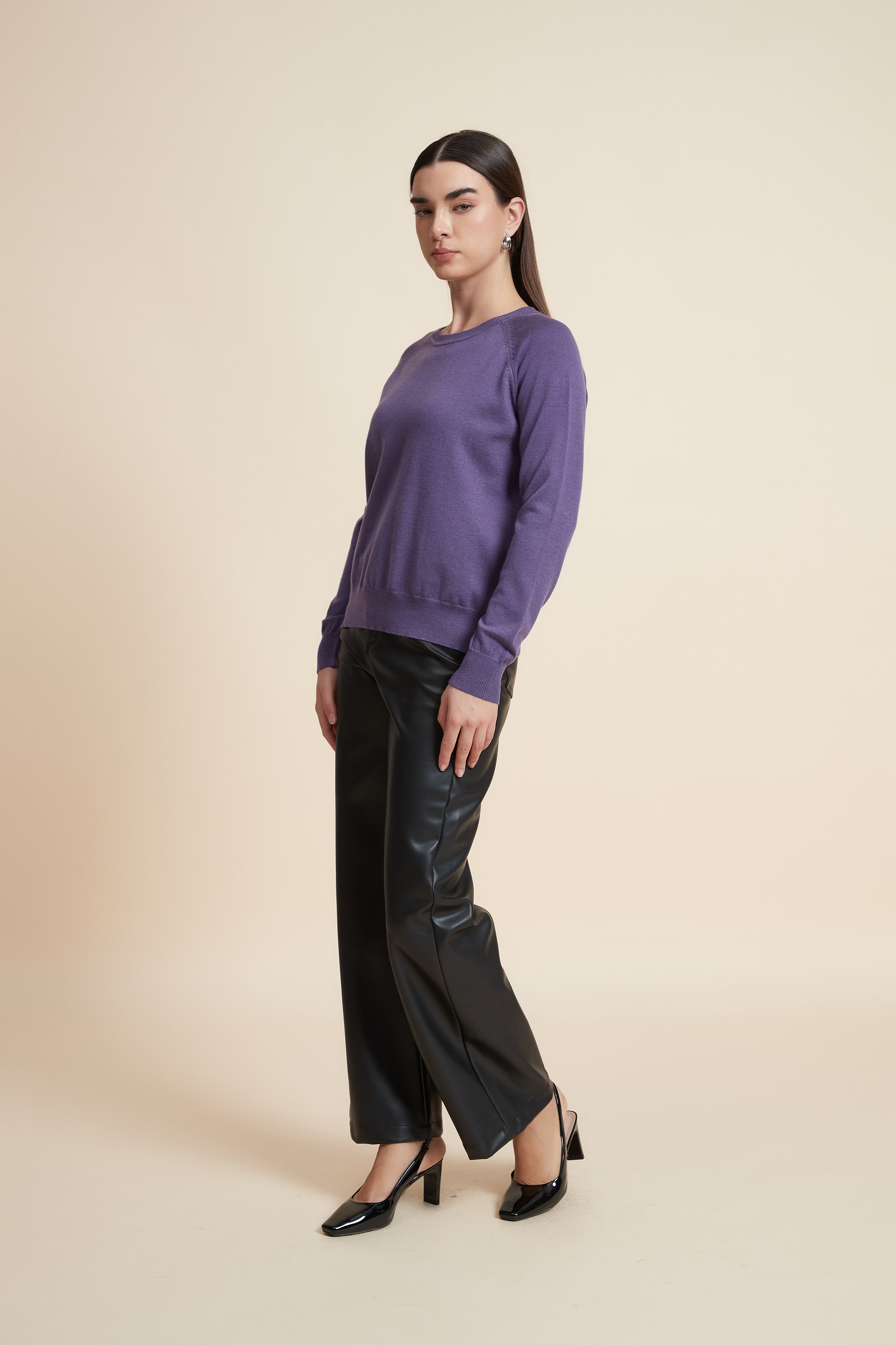 Solid Color Long Sleeve Sweater