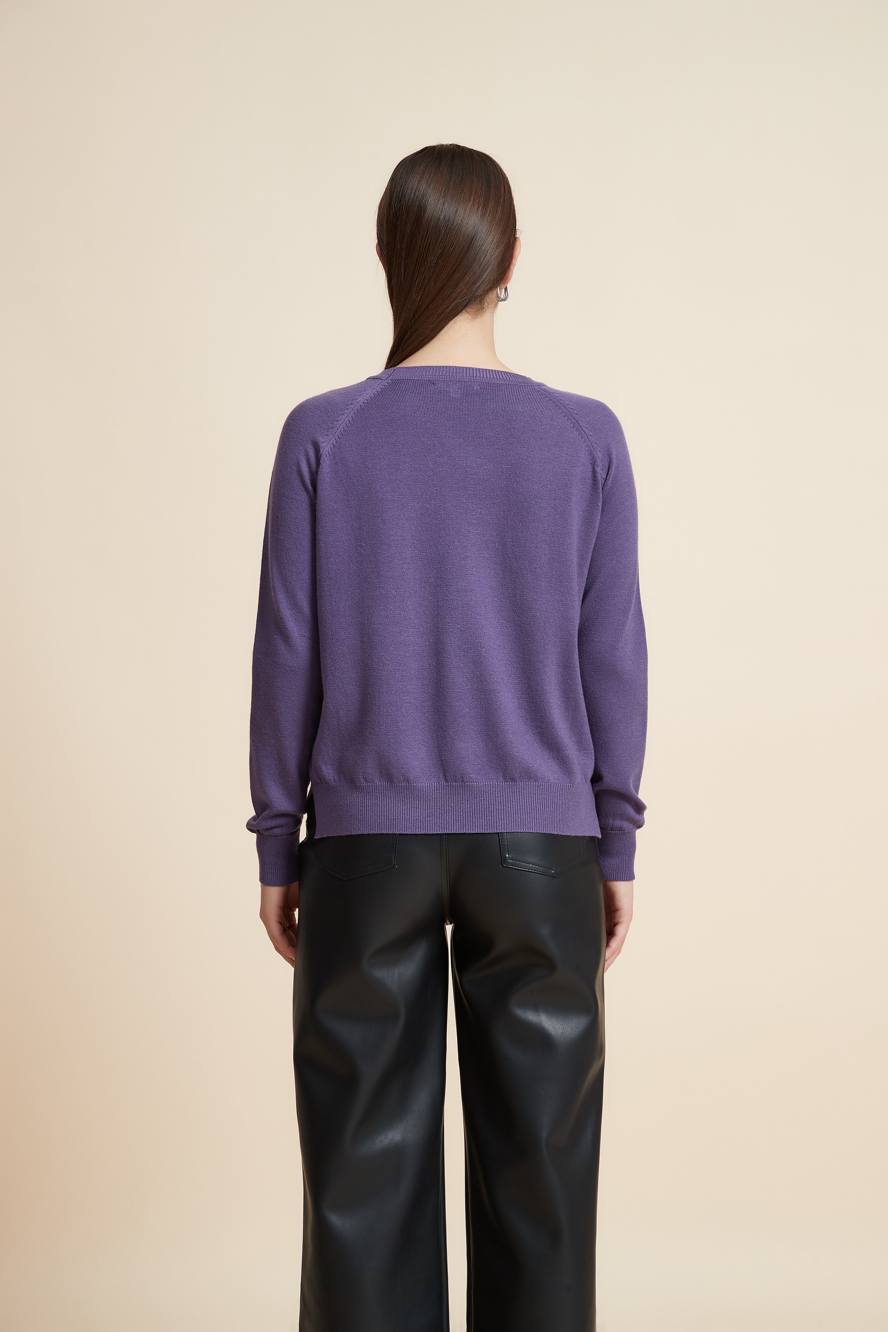 Solid Color Long Sleeve Sweater