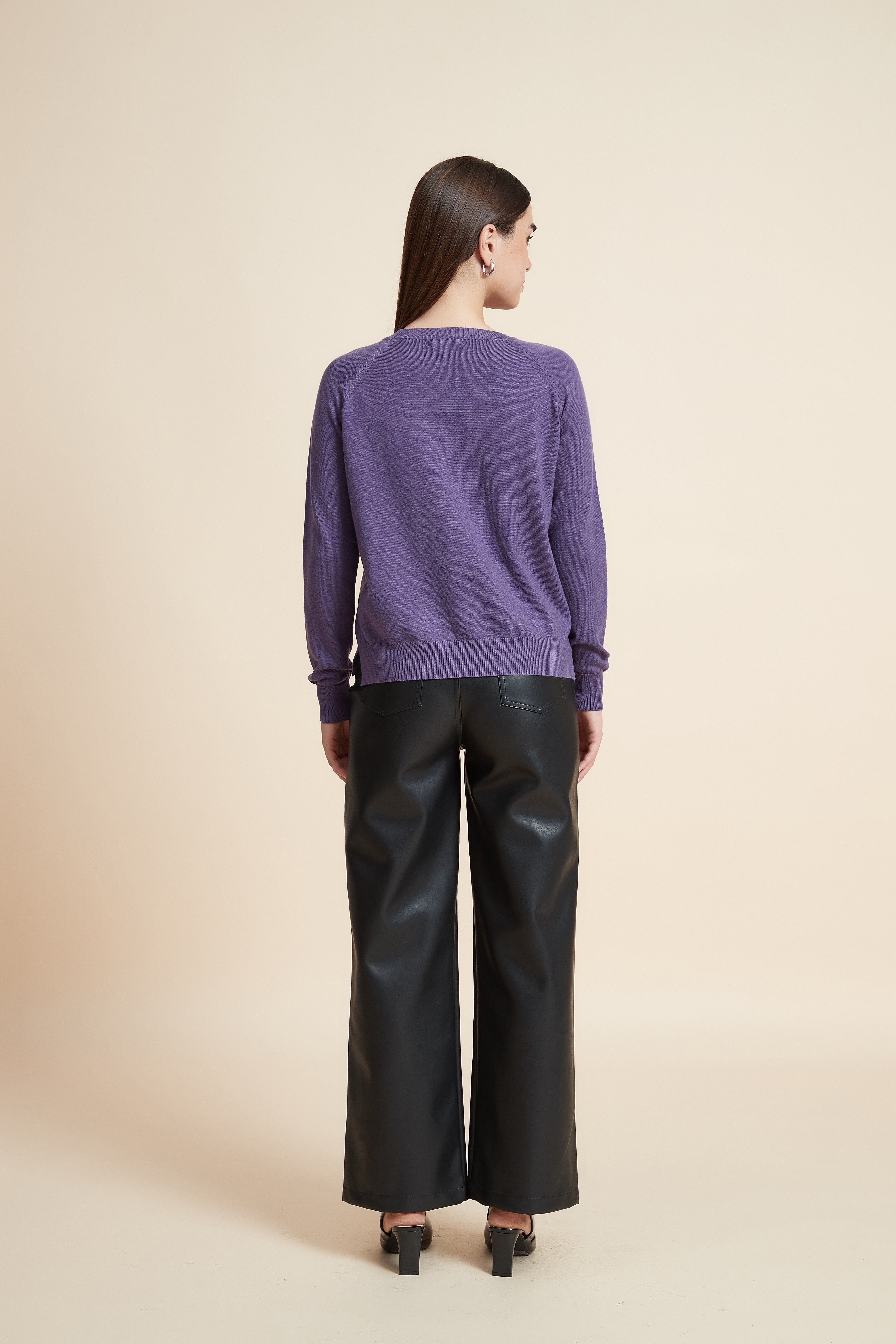 Solid Color Long Sleeve Sweater