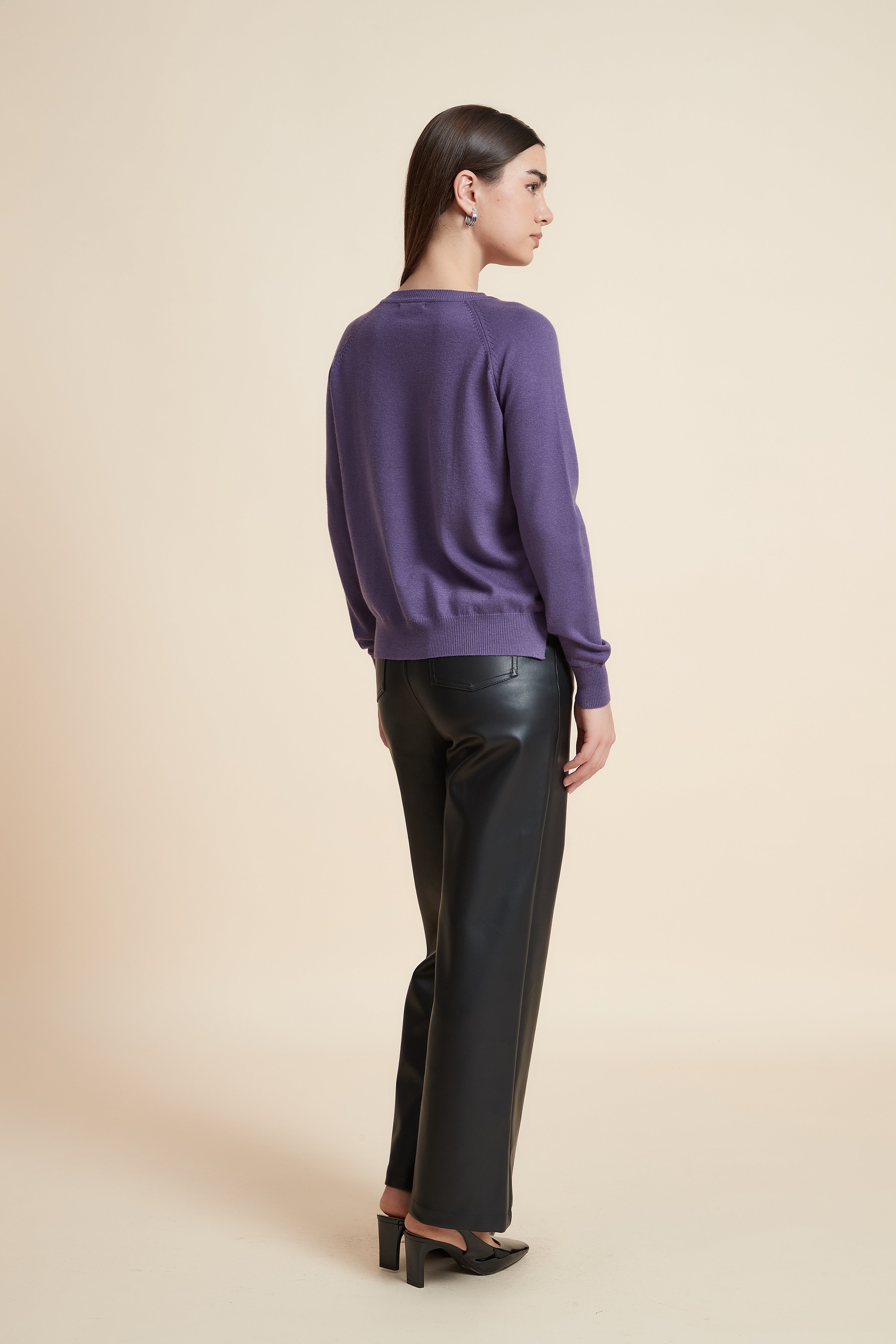 Solid Color Long Sleeve Sweater