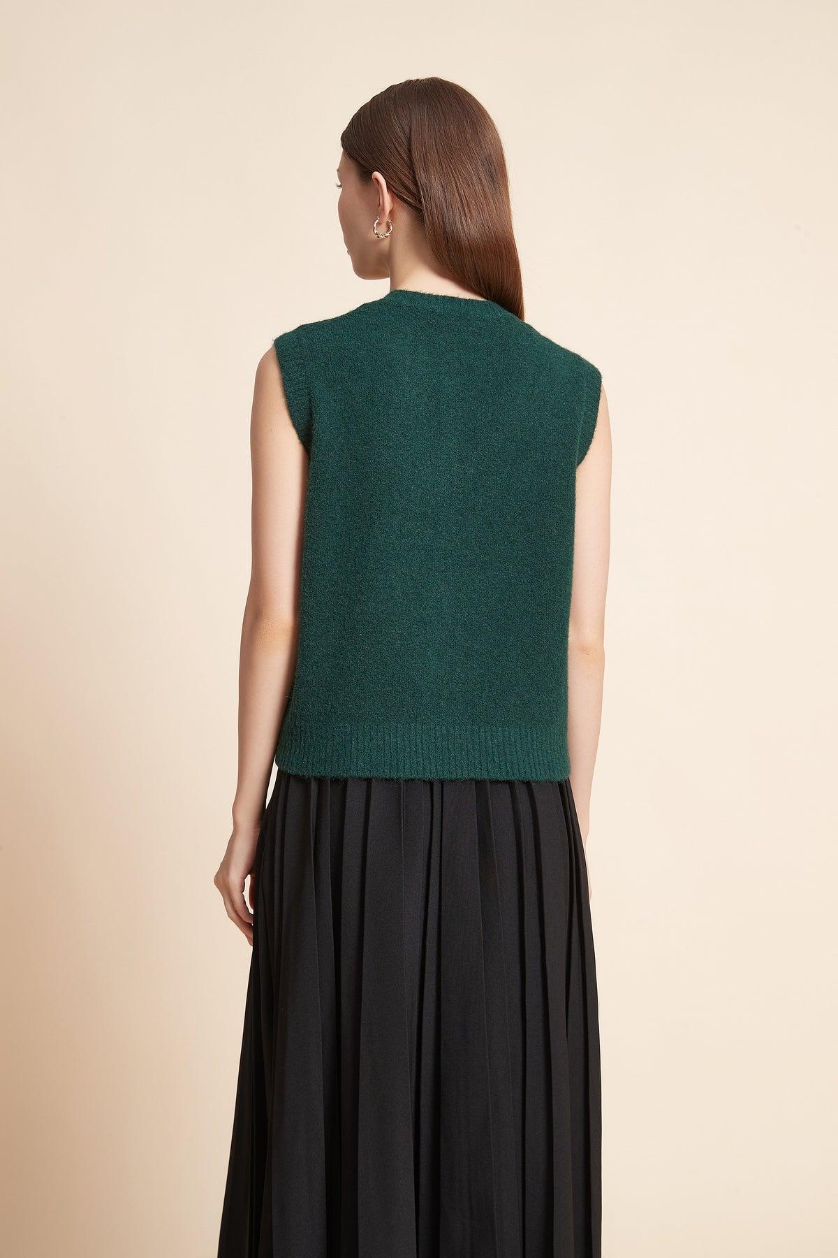 Sleeveless Top With Front Buttons