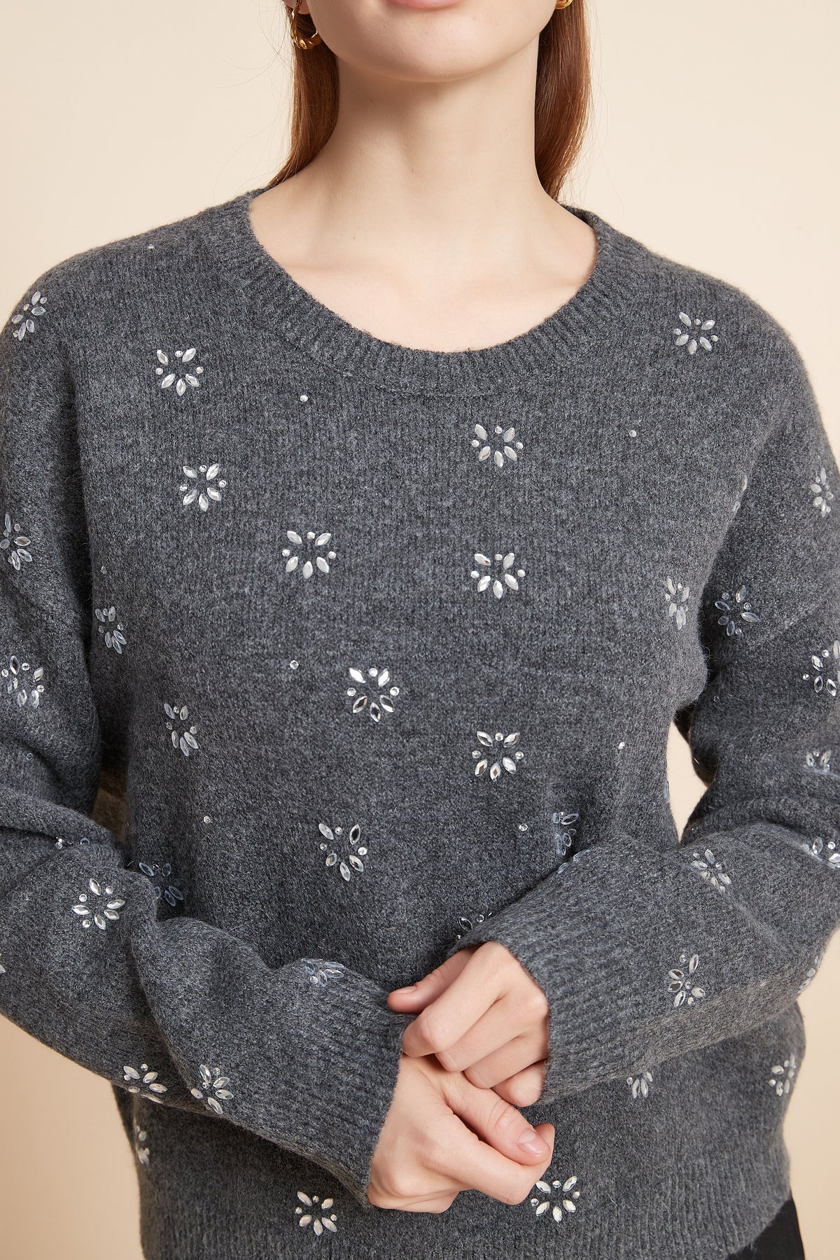 Embroidered Long Sleeve Top