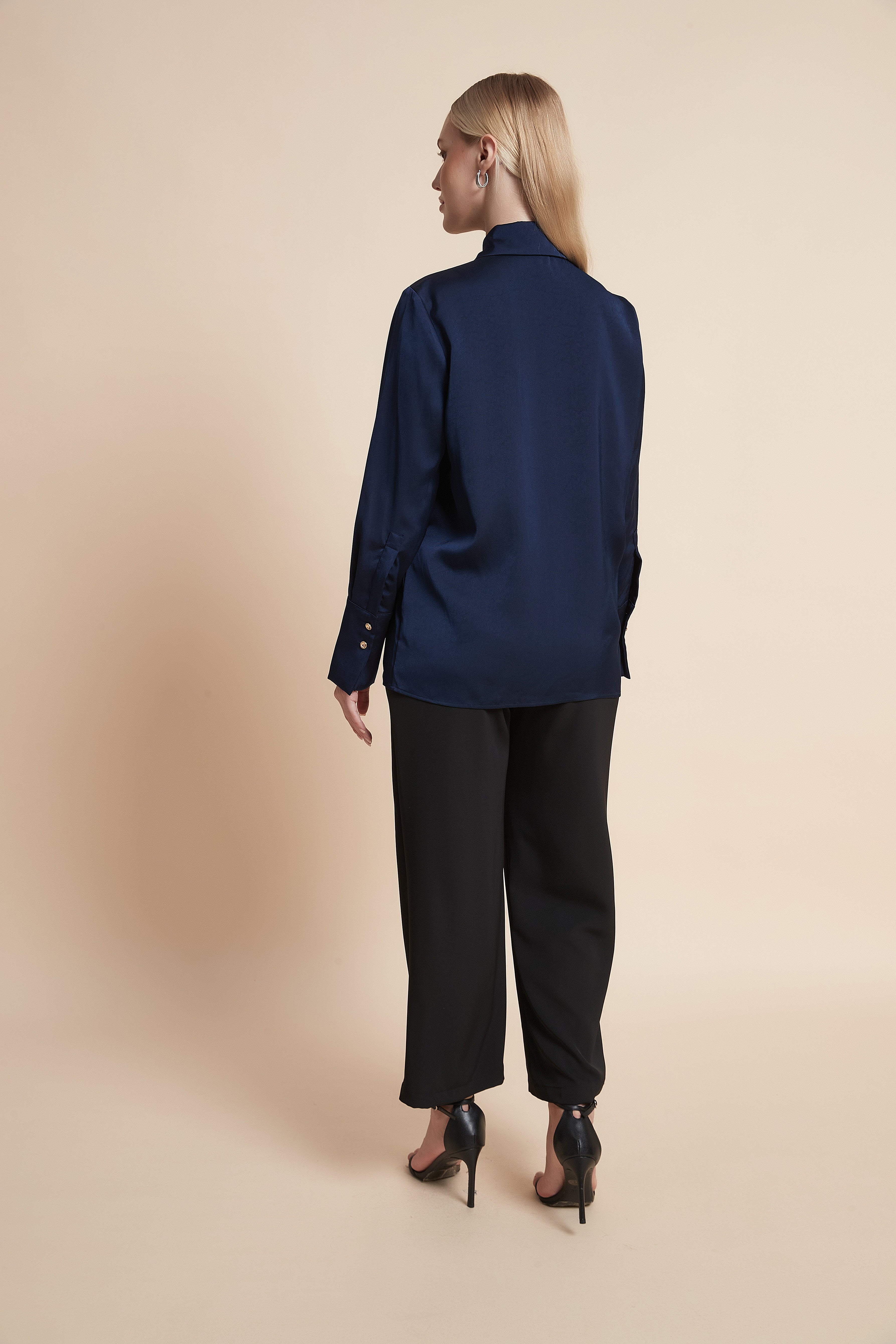 Long sleeve solid long shirt
