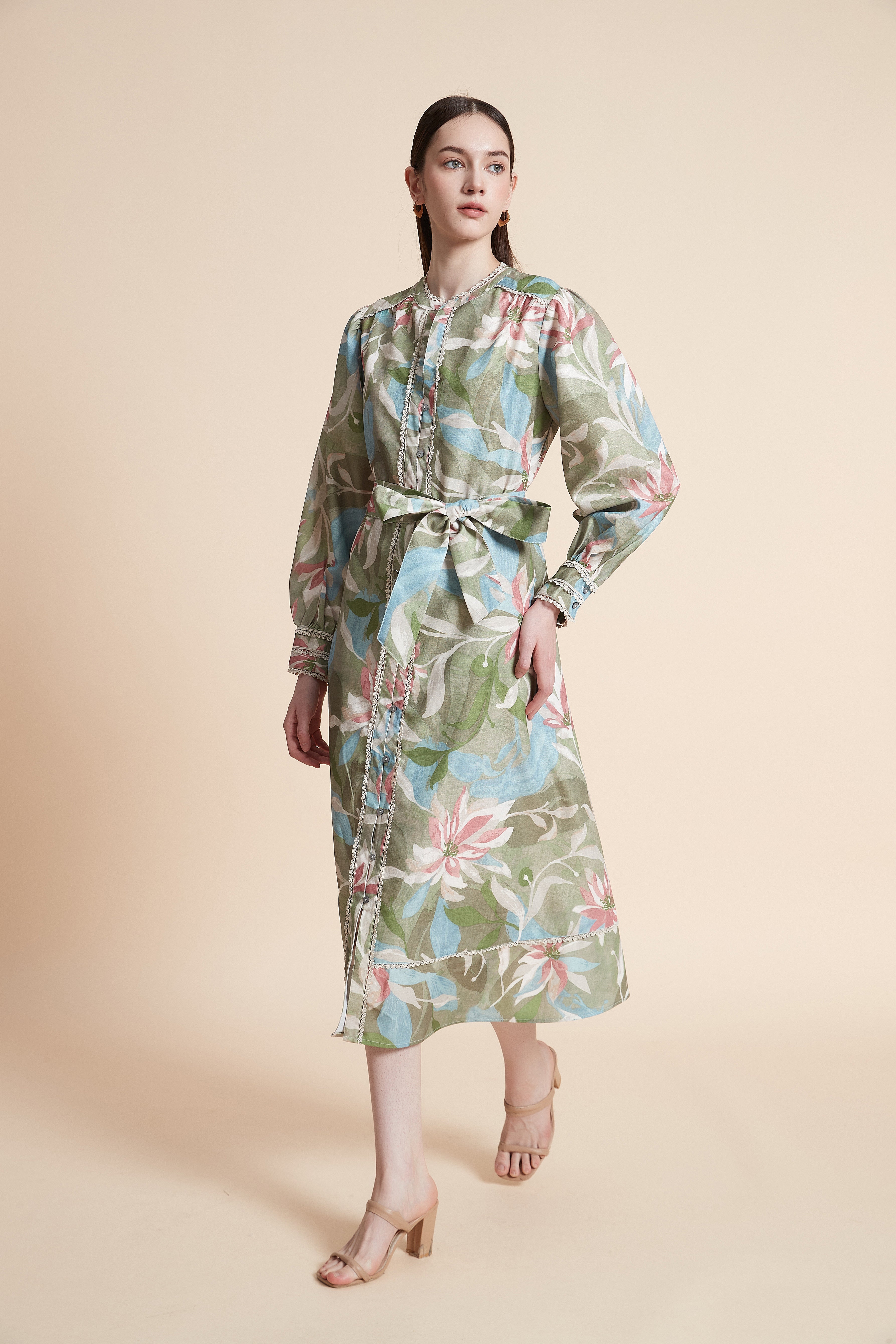 Printed Midi Dress