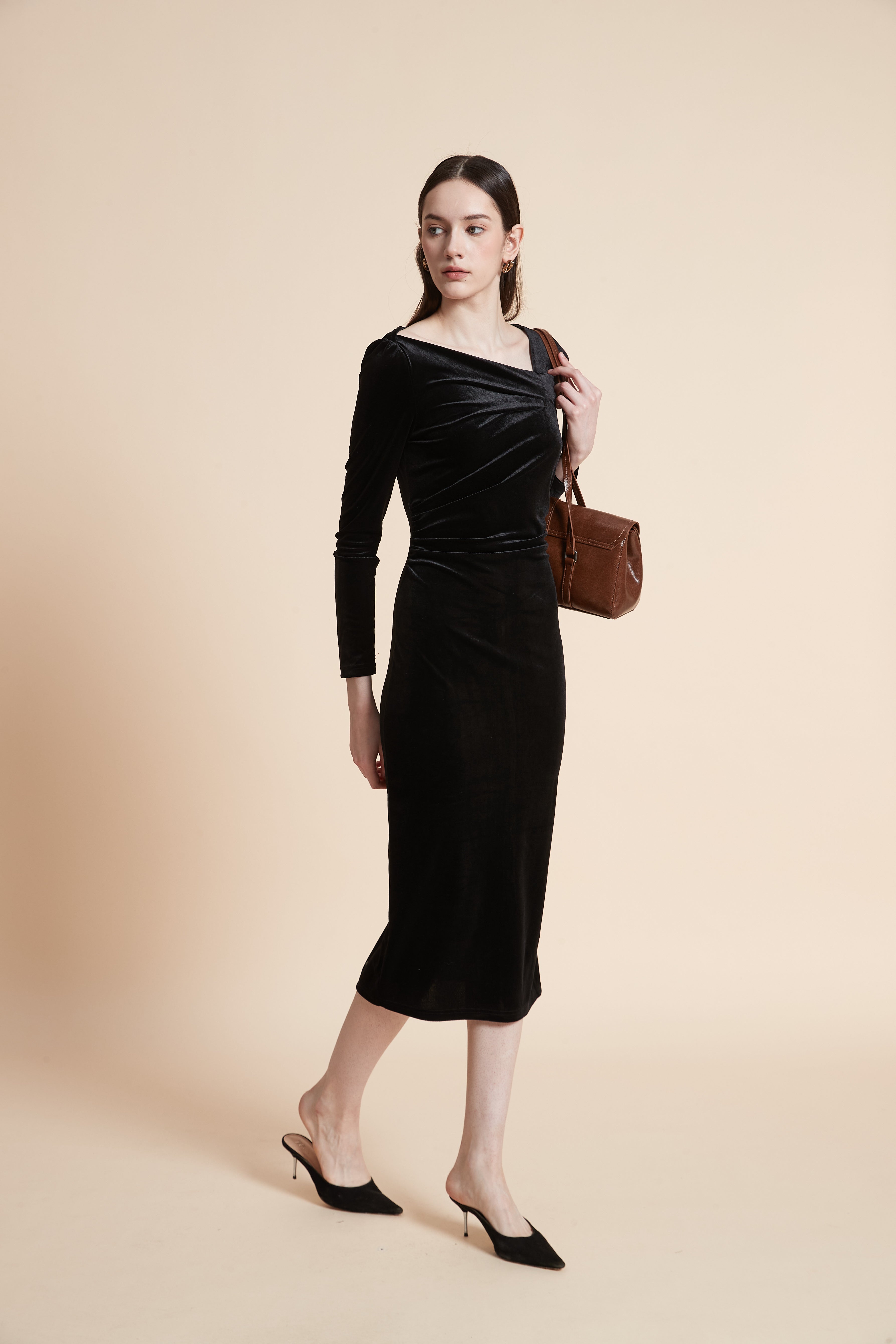 Long Sleeve Bodycon Midi Dress