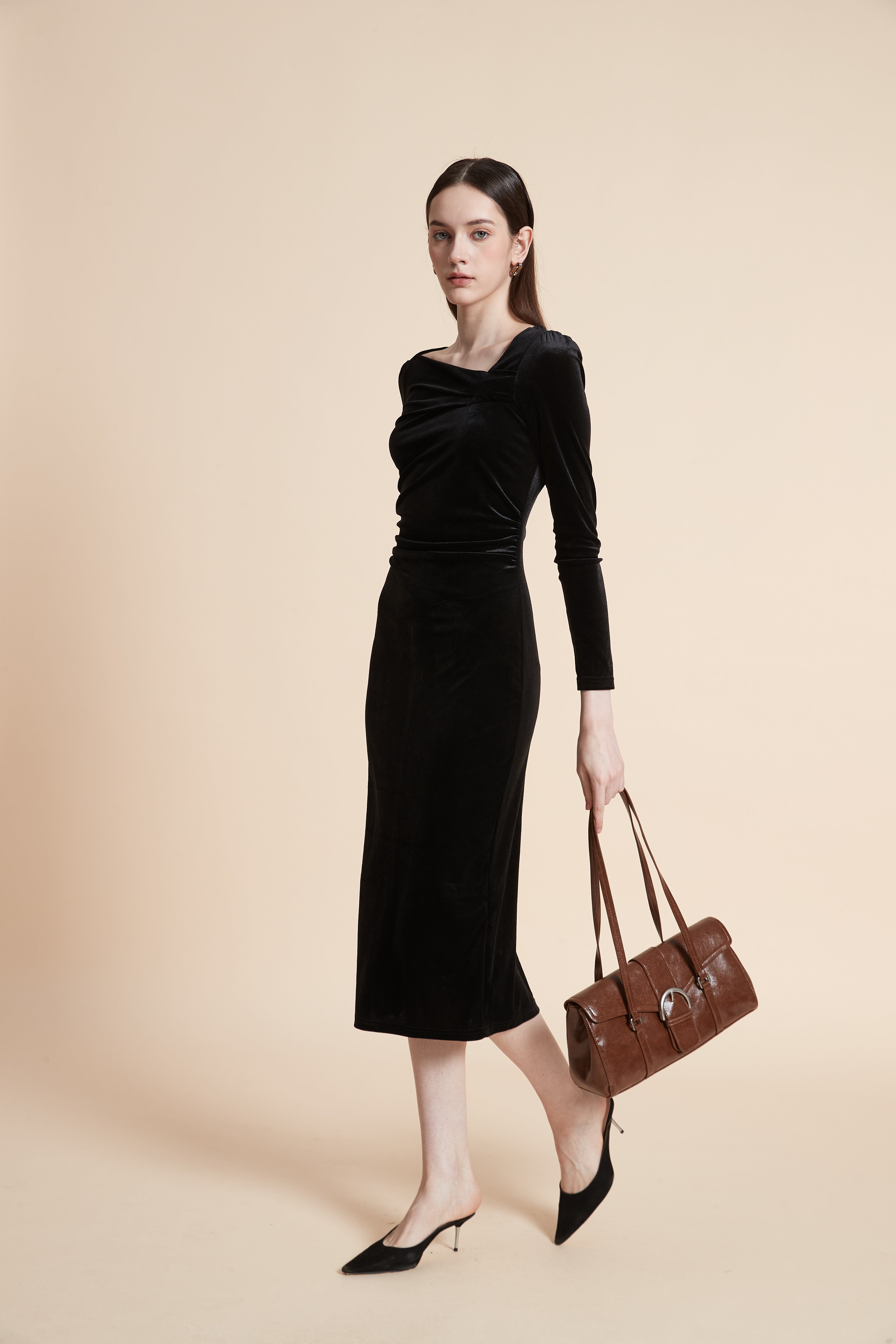 Long Sleeve Bodycon Midi Dress