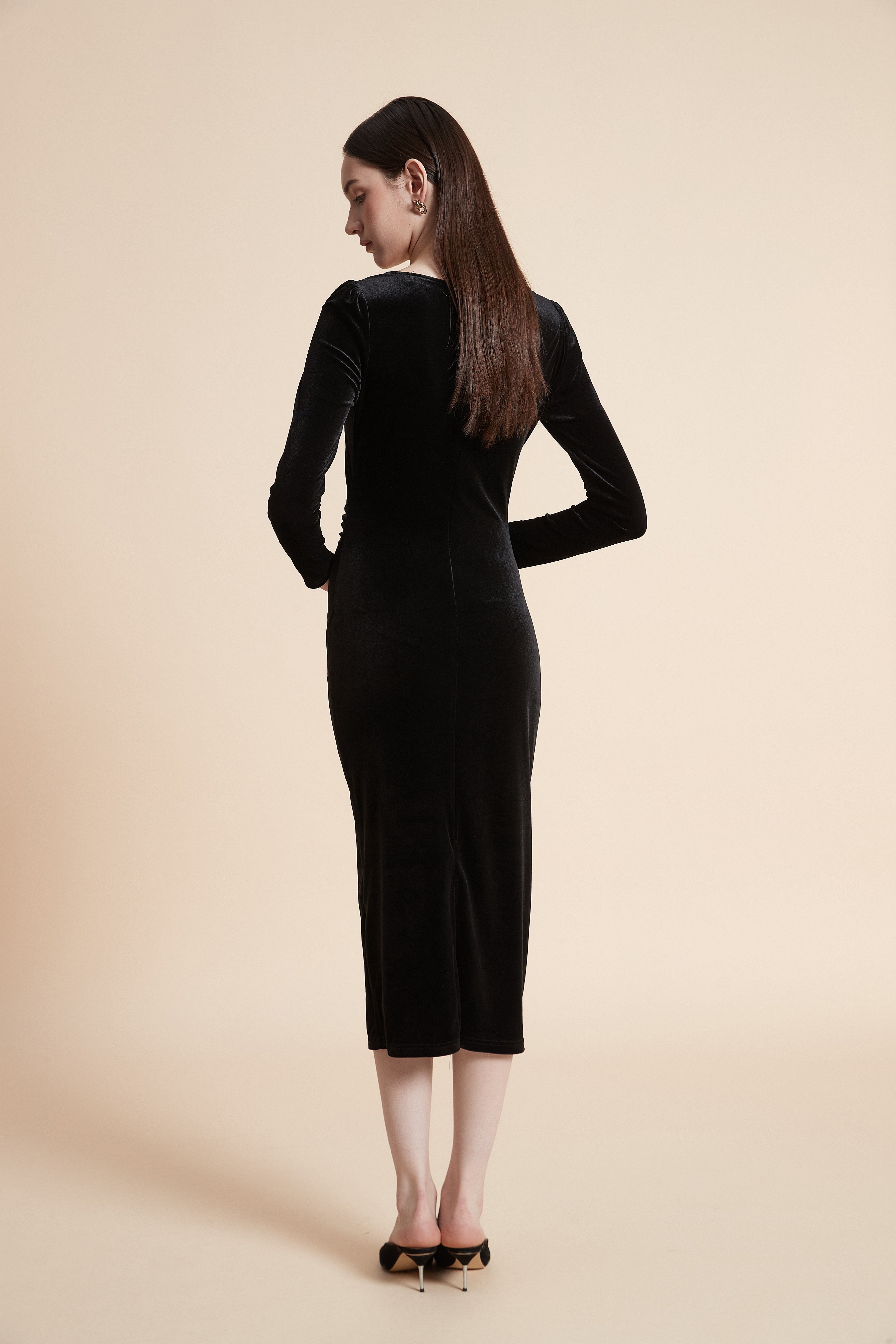 Long Sleeve Bodycon Midi Dress