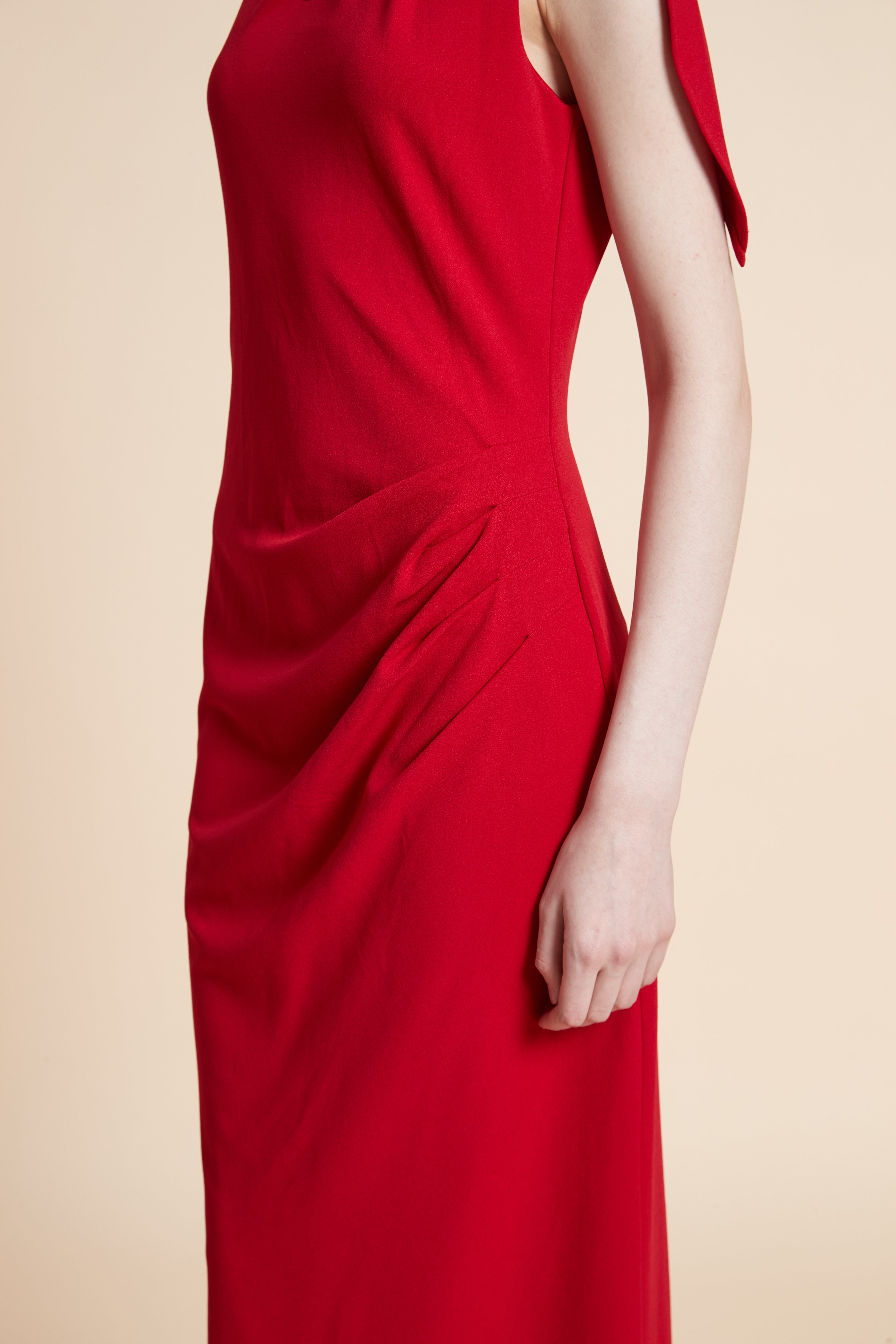 Sleeveless Plain Midi Dress