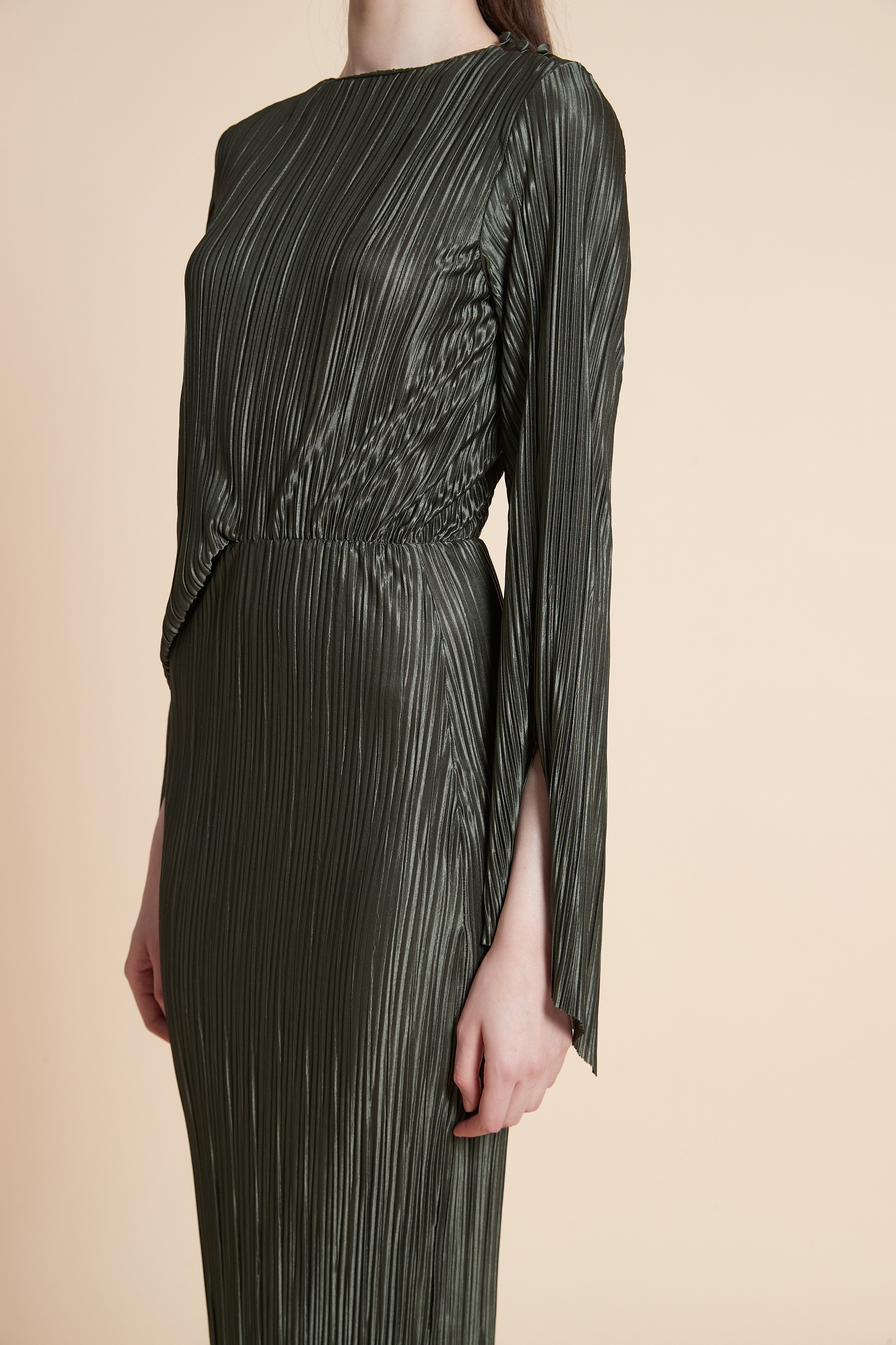 Printed Long Sleeve Maxi Dress