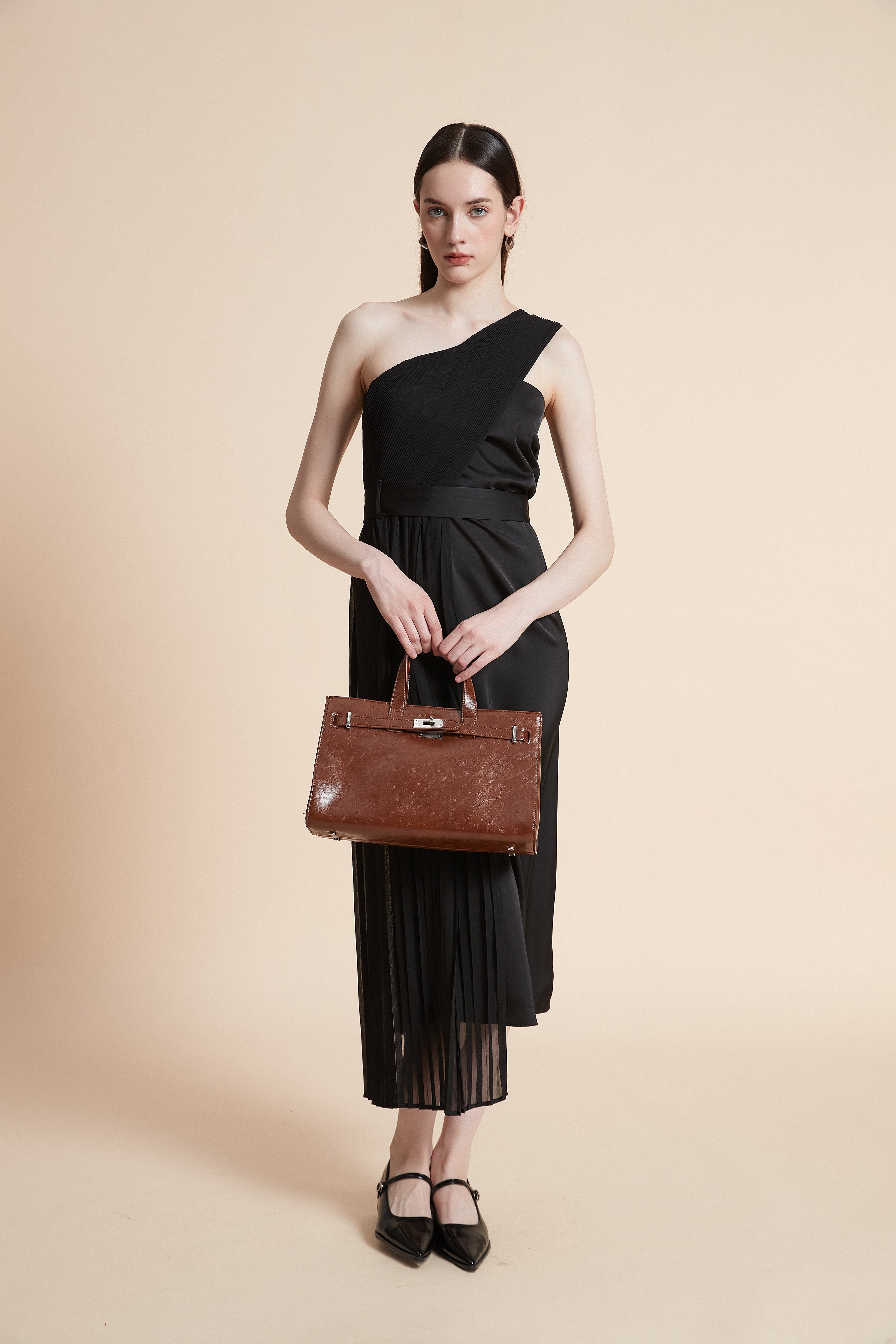 Printed Sleeveless Midi Dress with Off-Shoulder Design