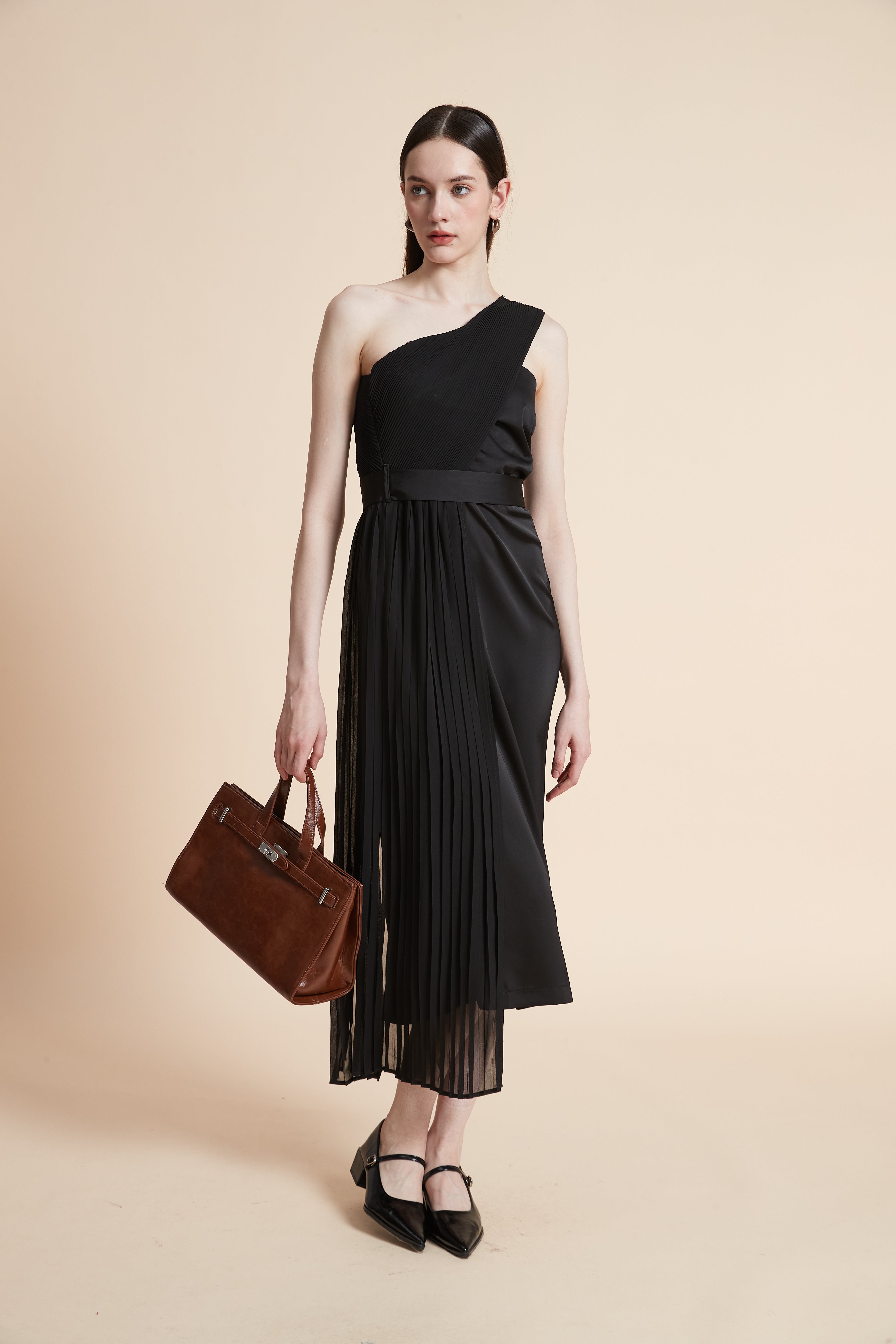 Printed Sleeveless Midi Dress with Off-Shoulder Design