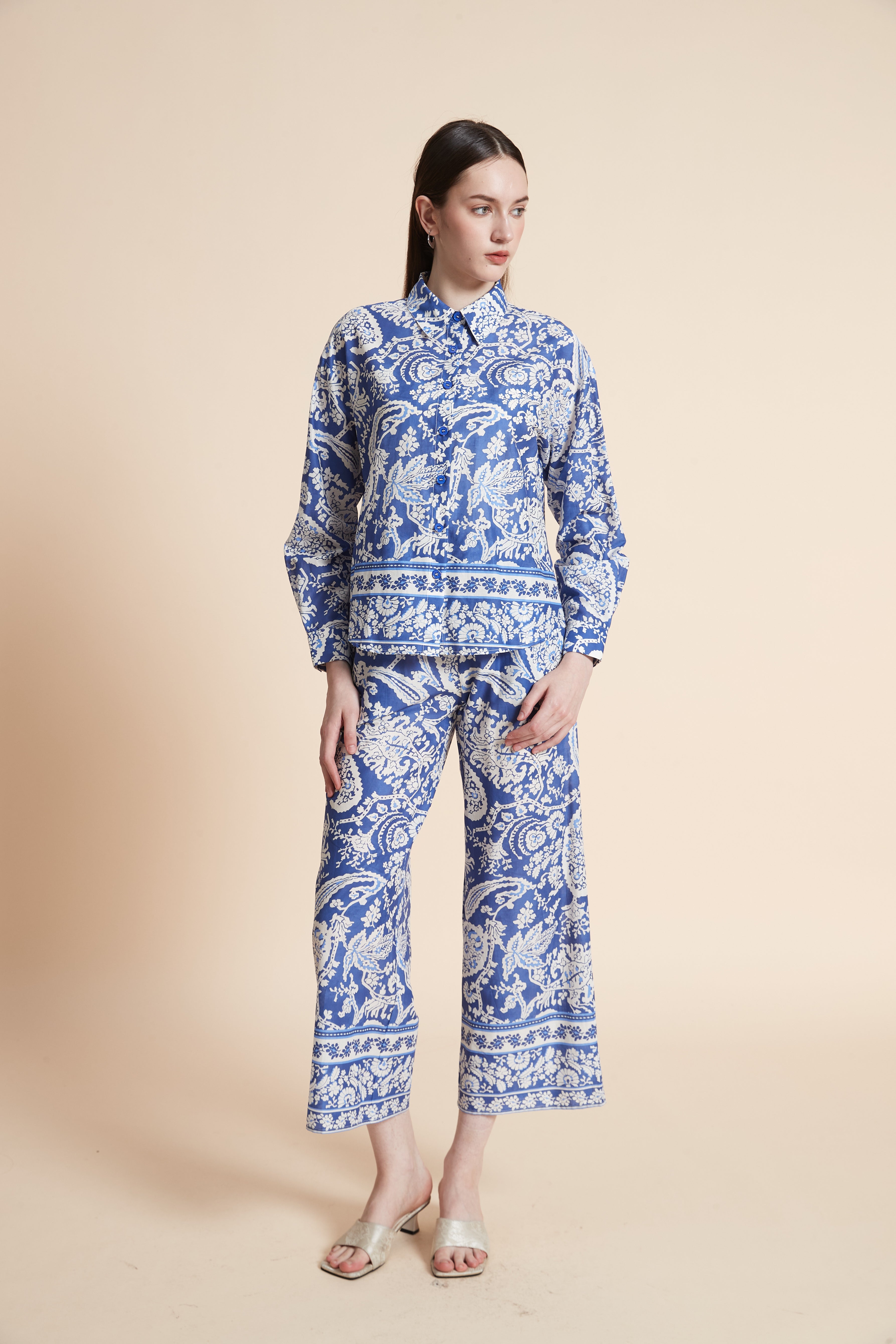 Long Sleeve Printed Blouse