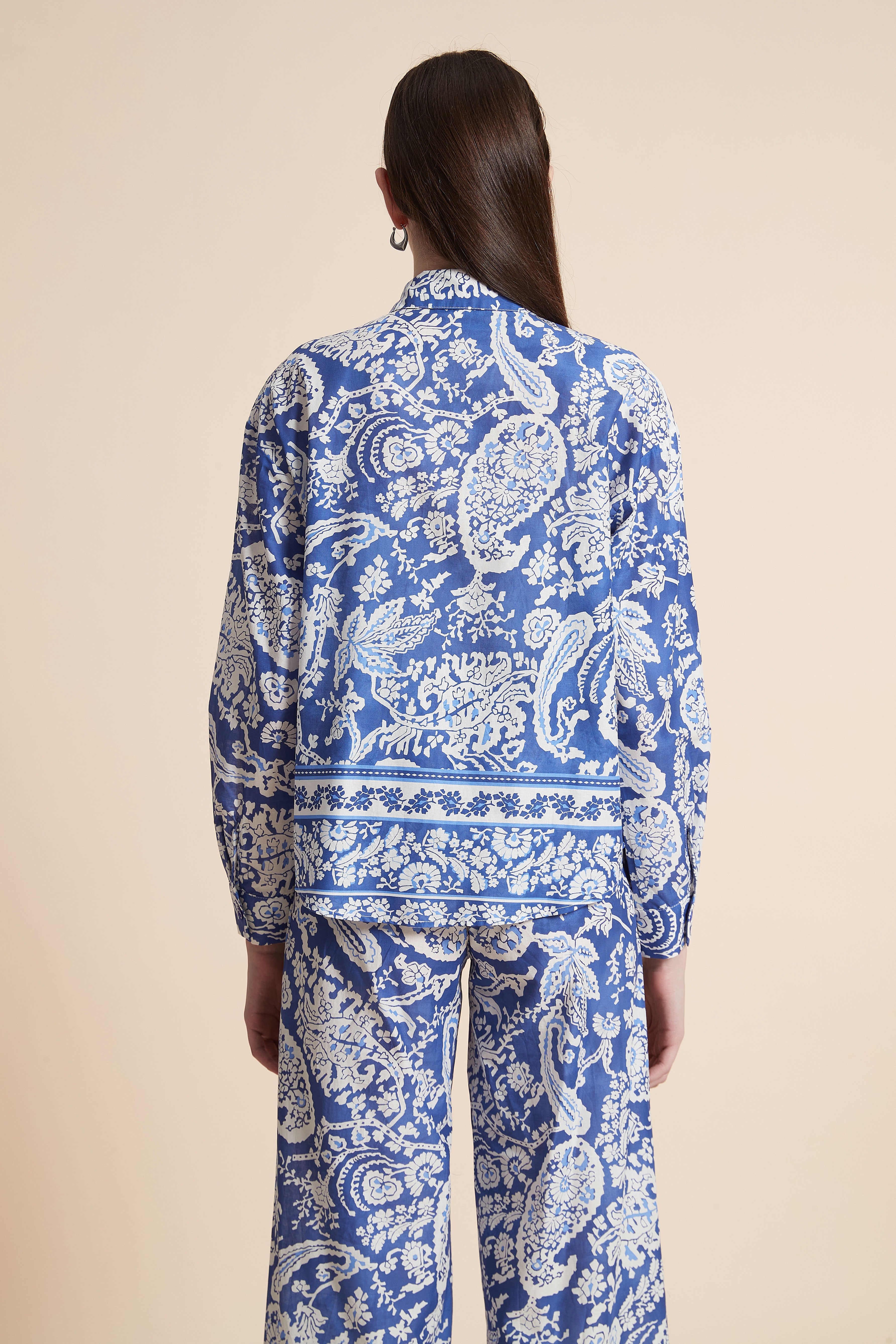 Long Sleeve Printed Blouse