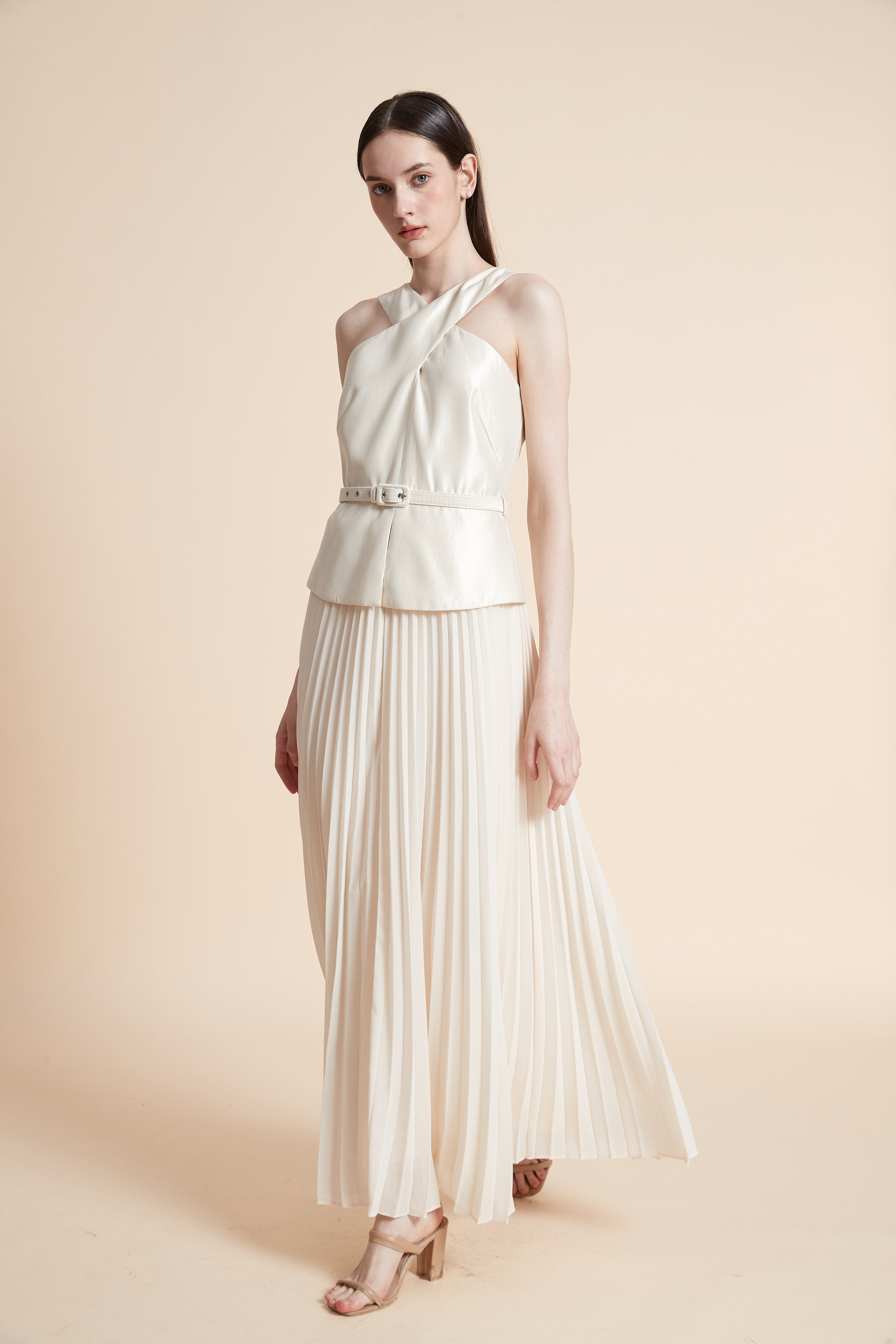 Pleated Maxi Dress