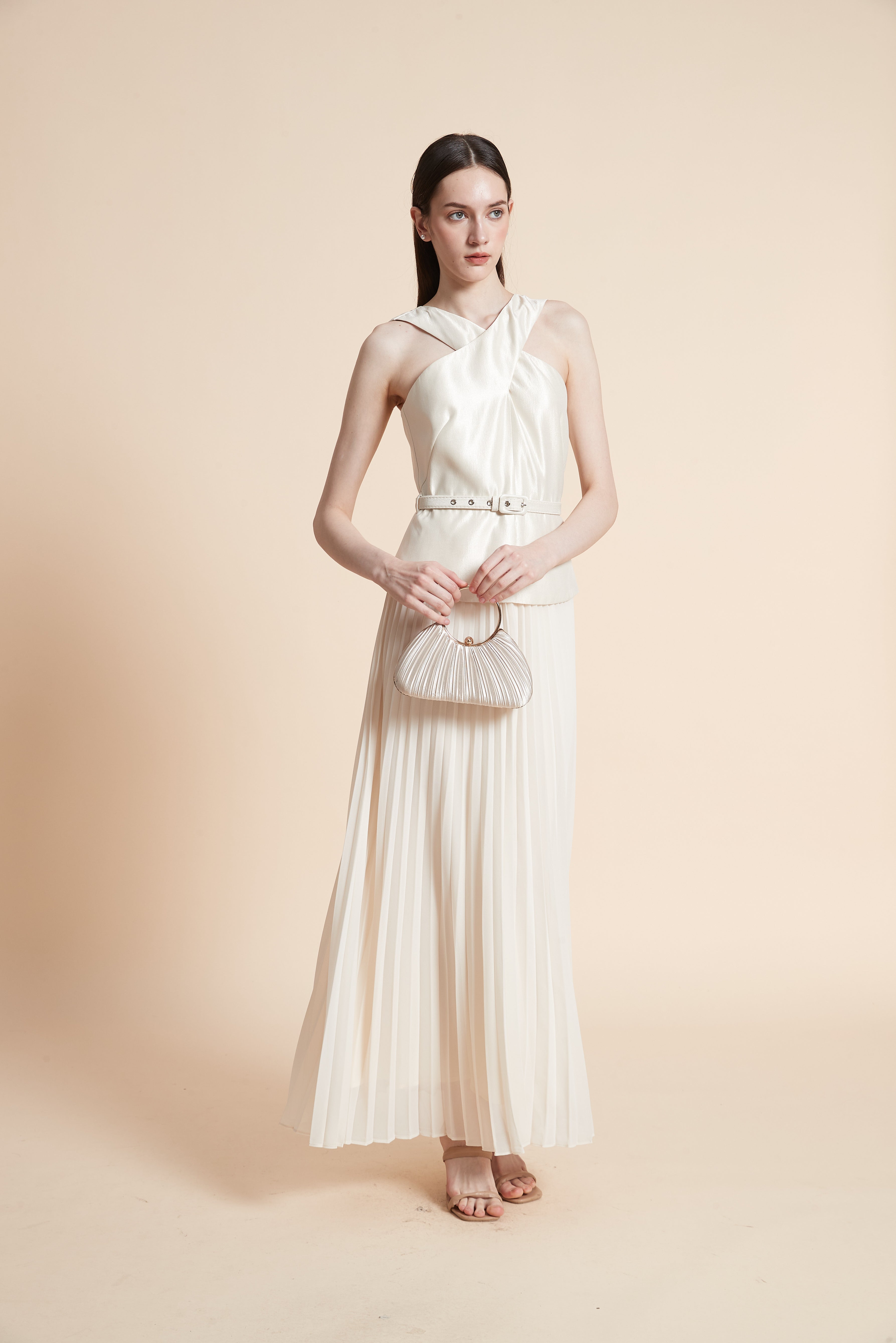 Pleated Maxi Dress