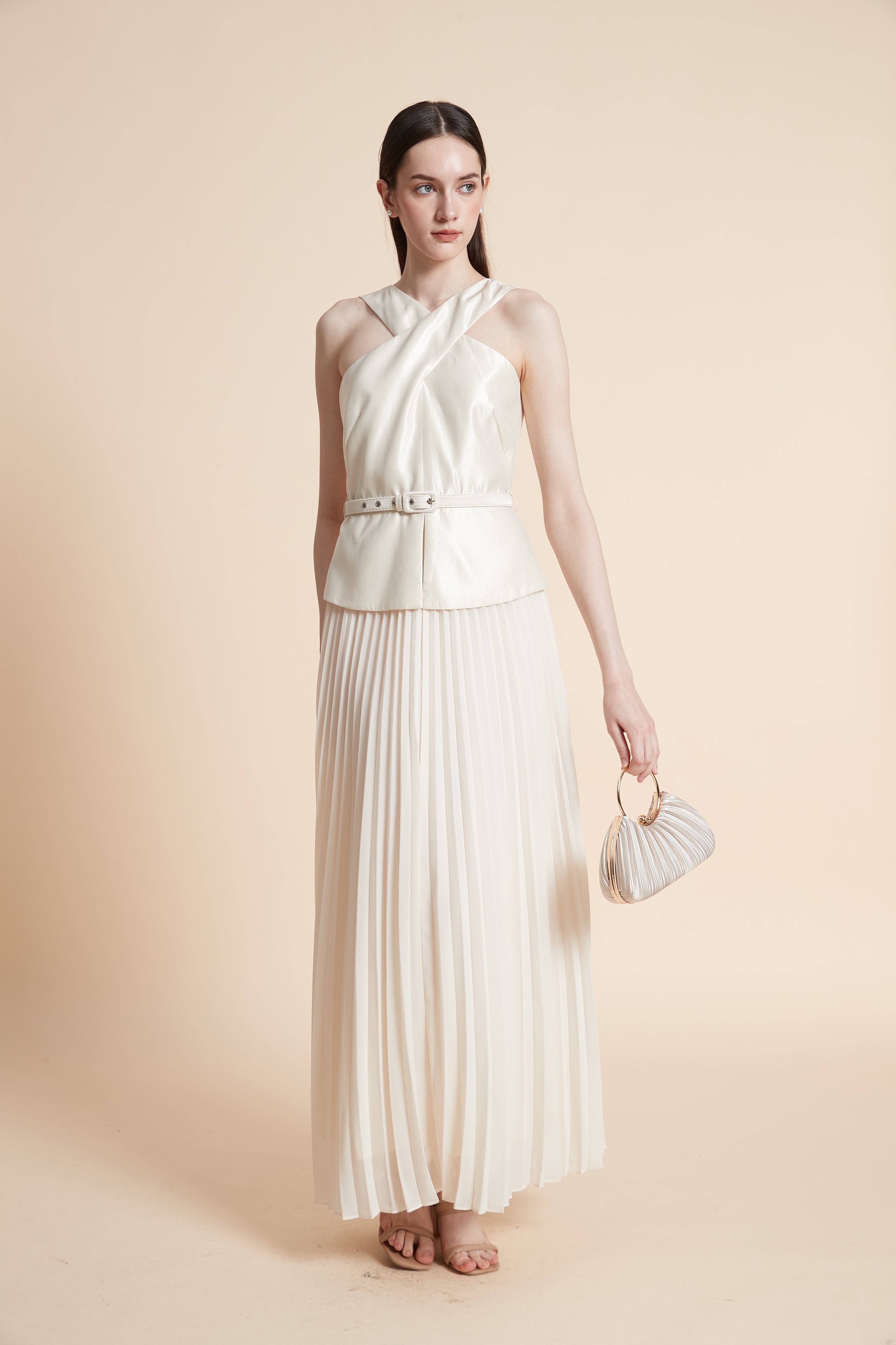 Pleated Maxi Dress