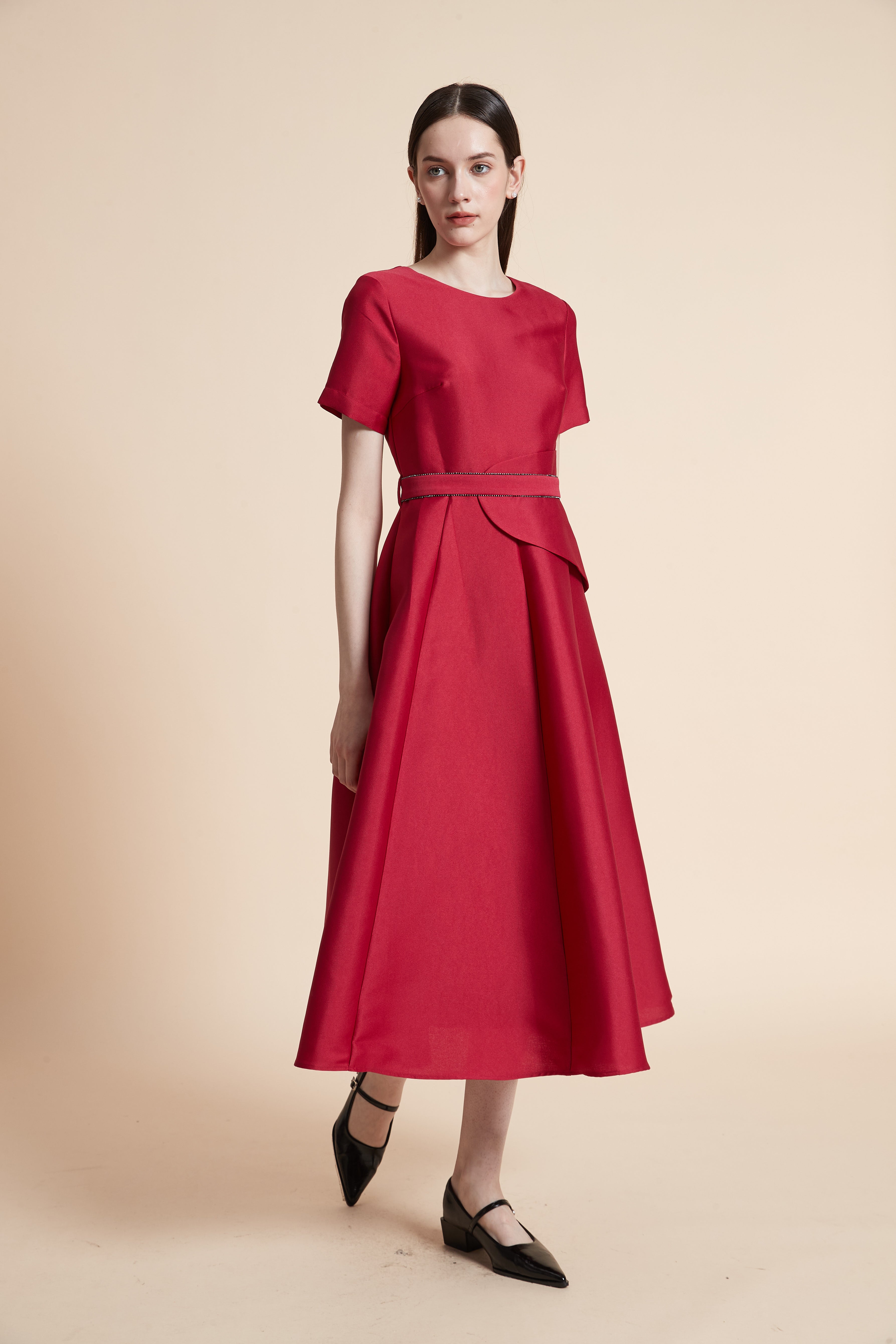 Plain Midi Dress