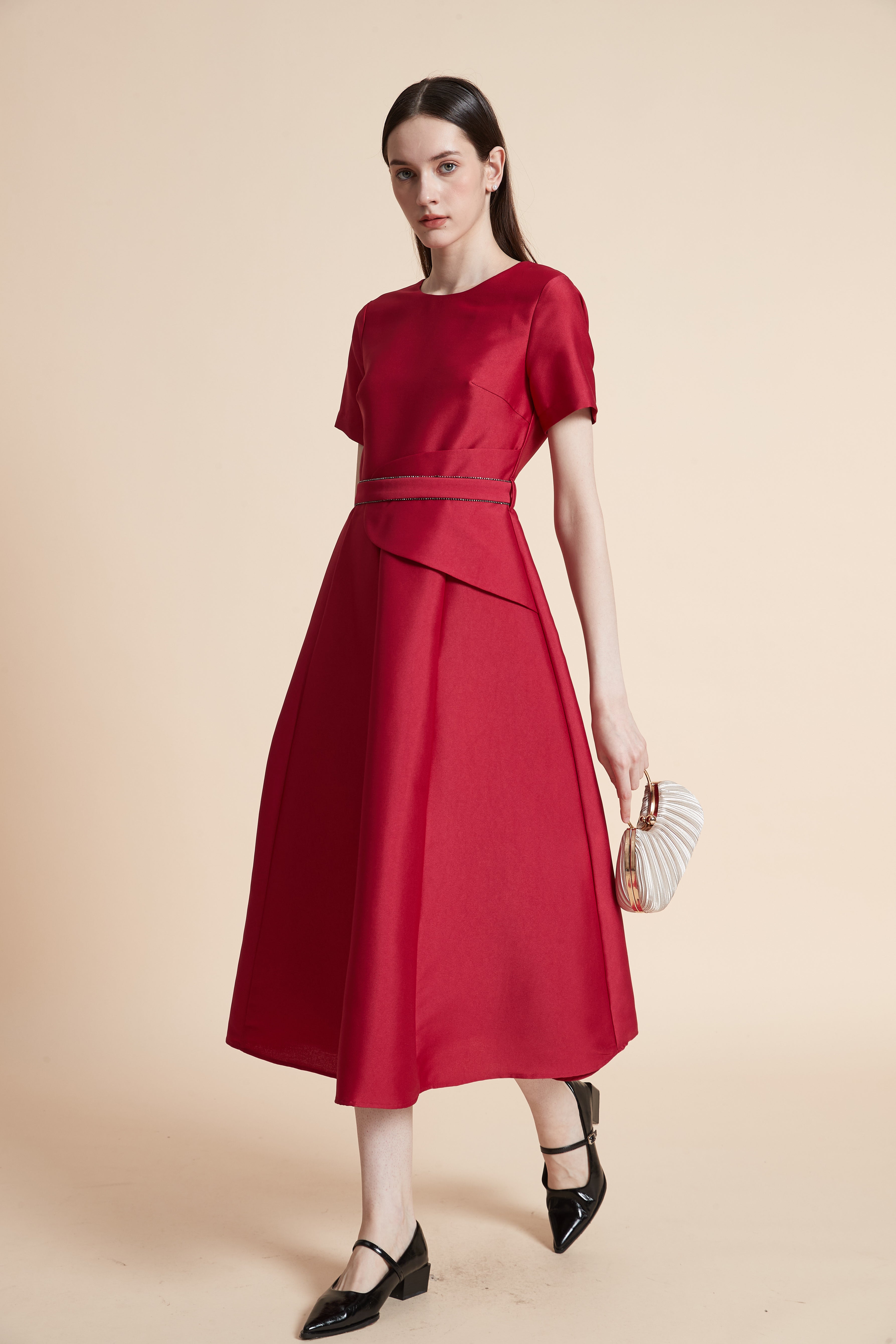 Plain Midi Dress
