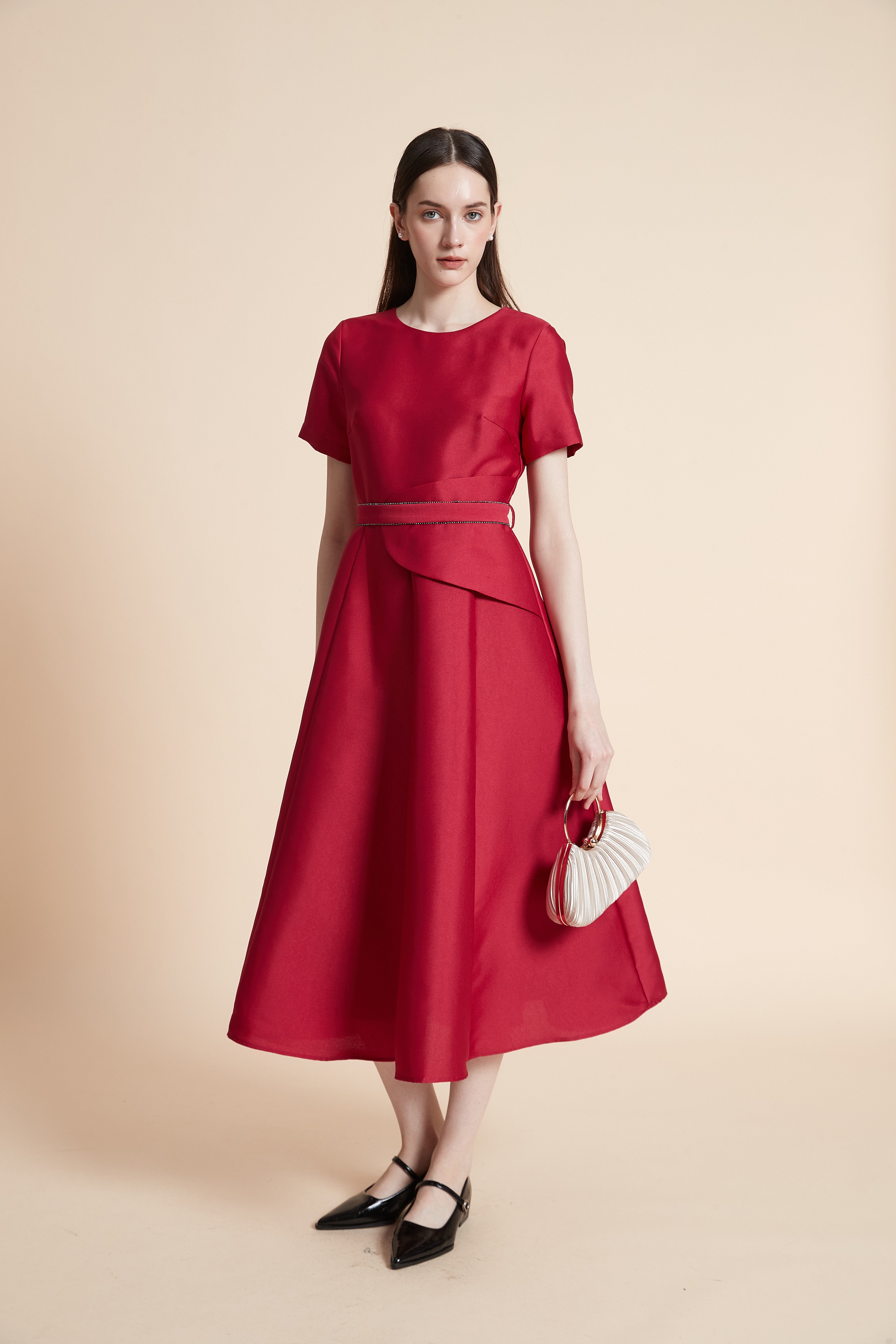 Plain Midi Dress