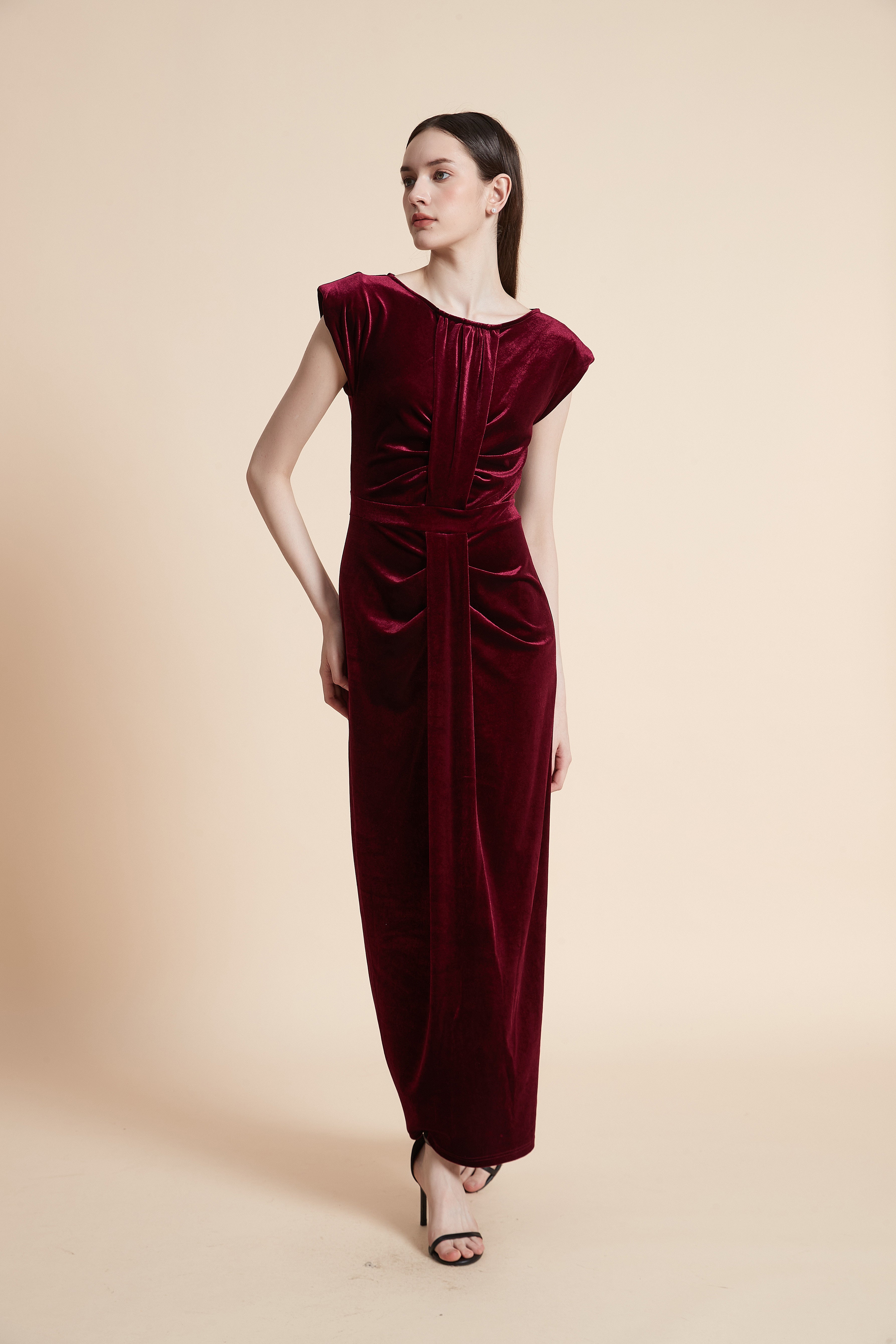 Solid Sleeveless Maxi Dress