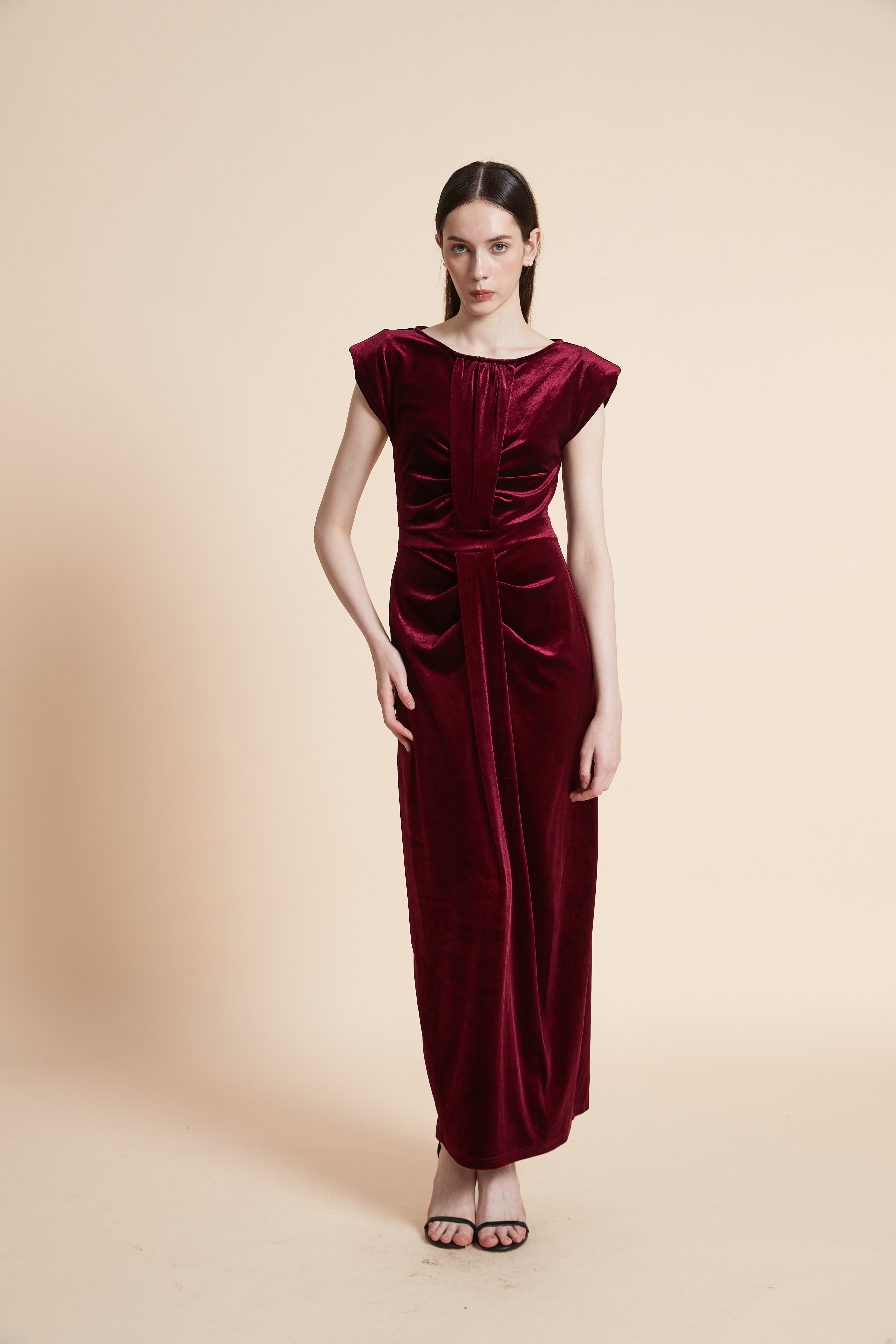 Solid Sleeveless Maxi Dress