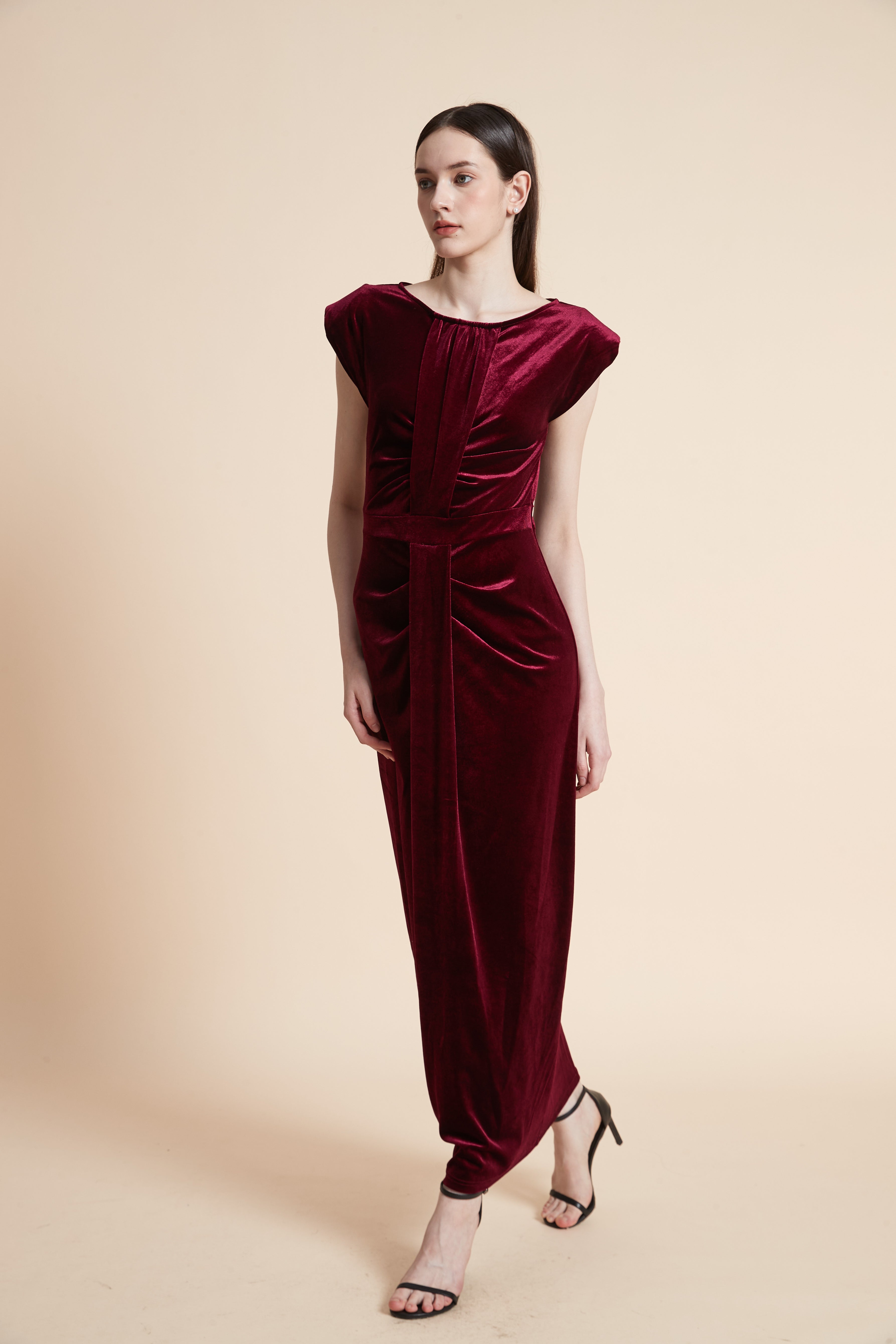 Solid Sleeveless Maxi Dress