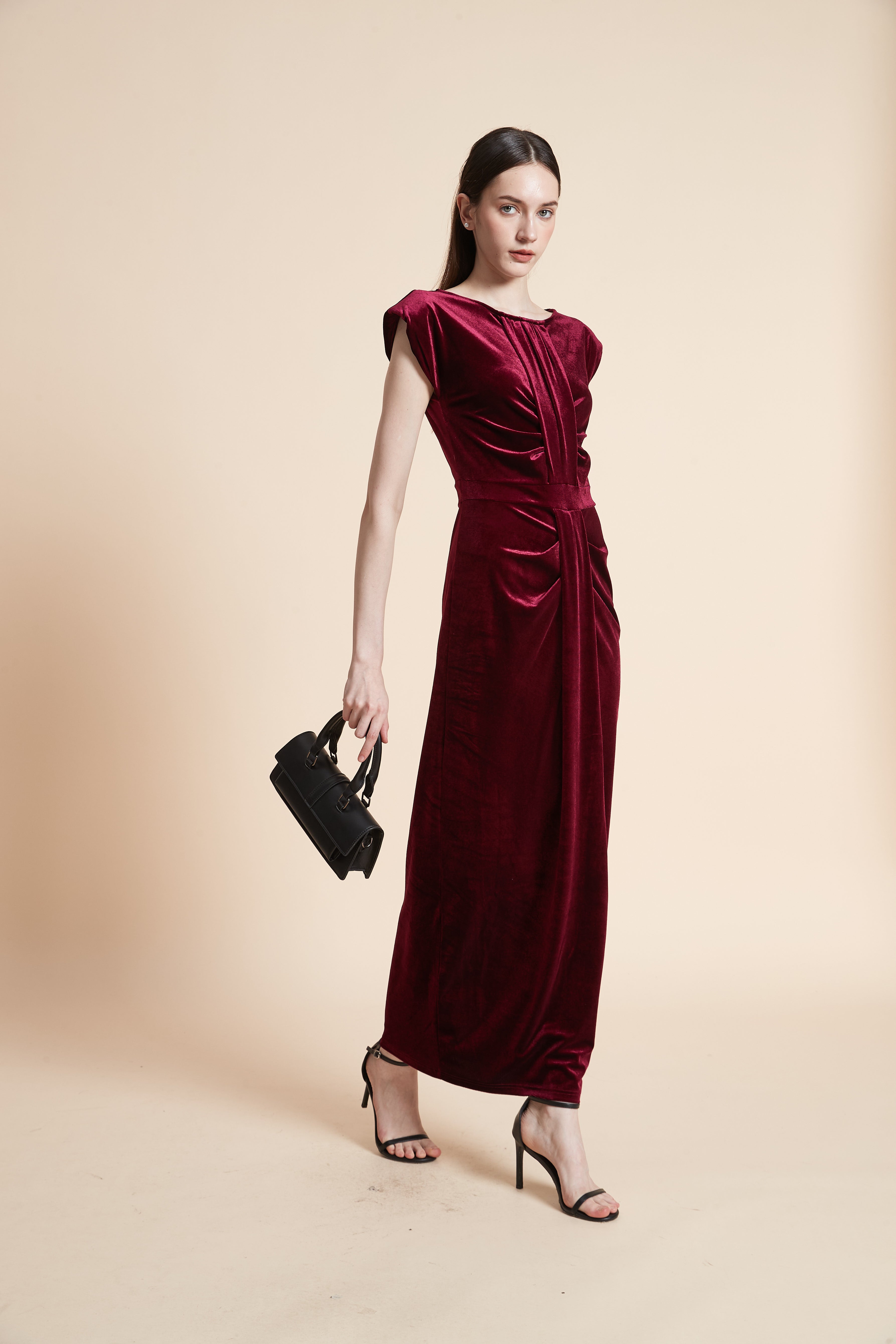 Solid Sleeveless Maxi Dress