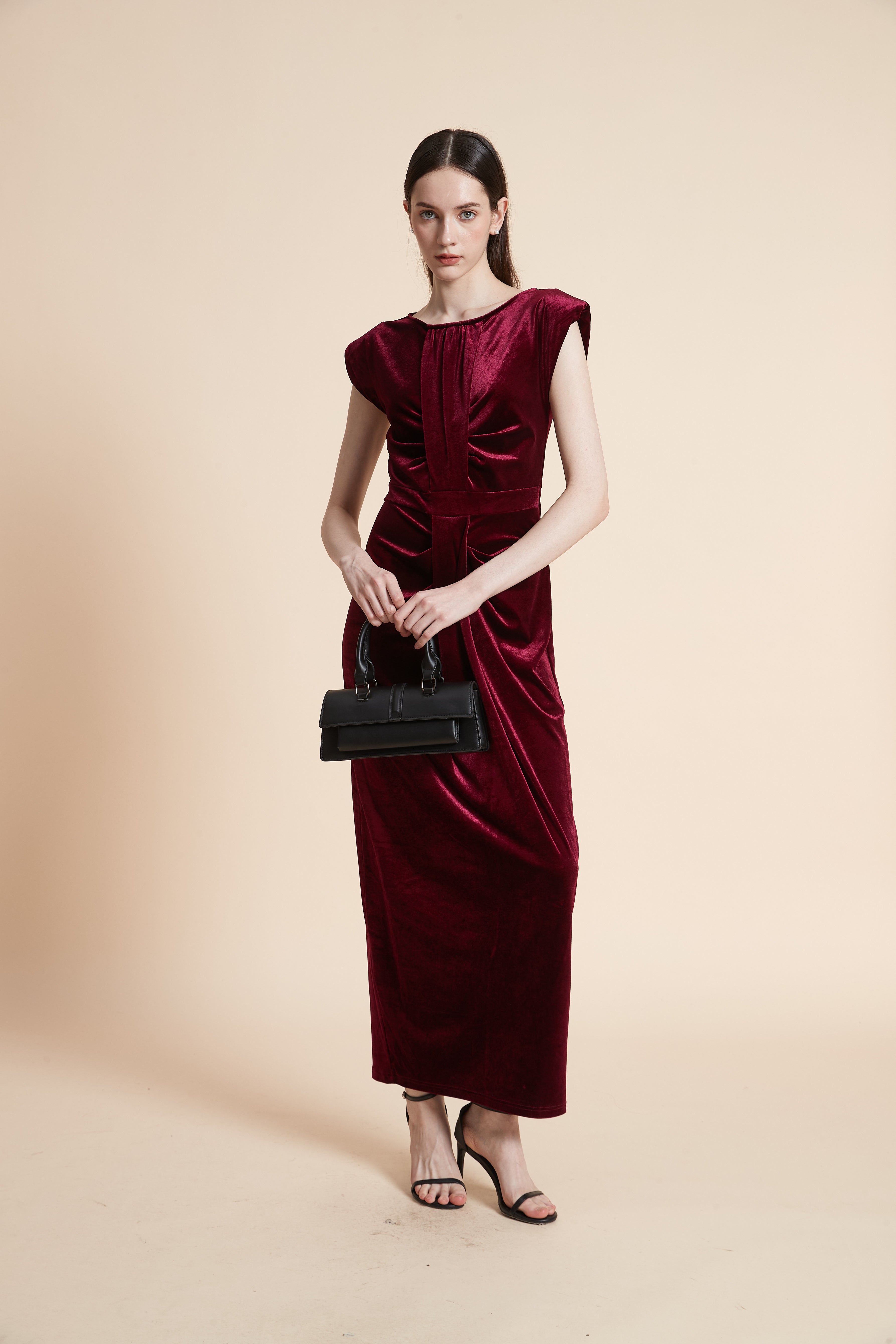 Solid Sleeveless Maxi Dress