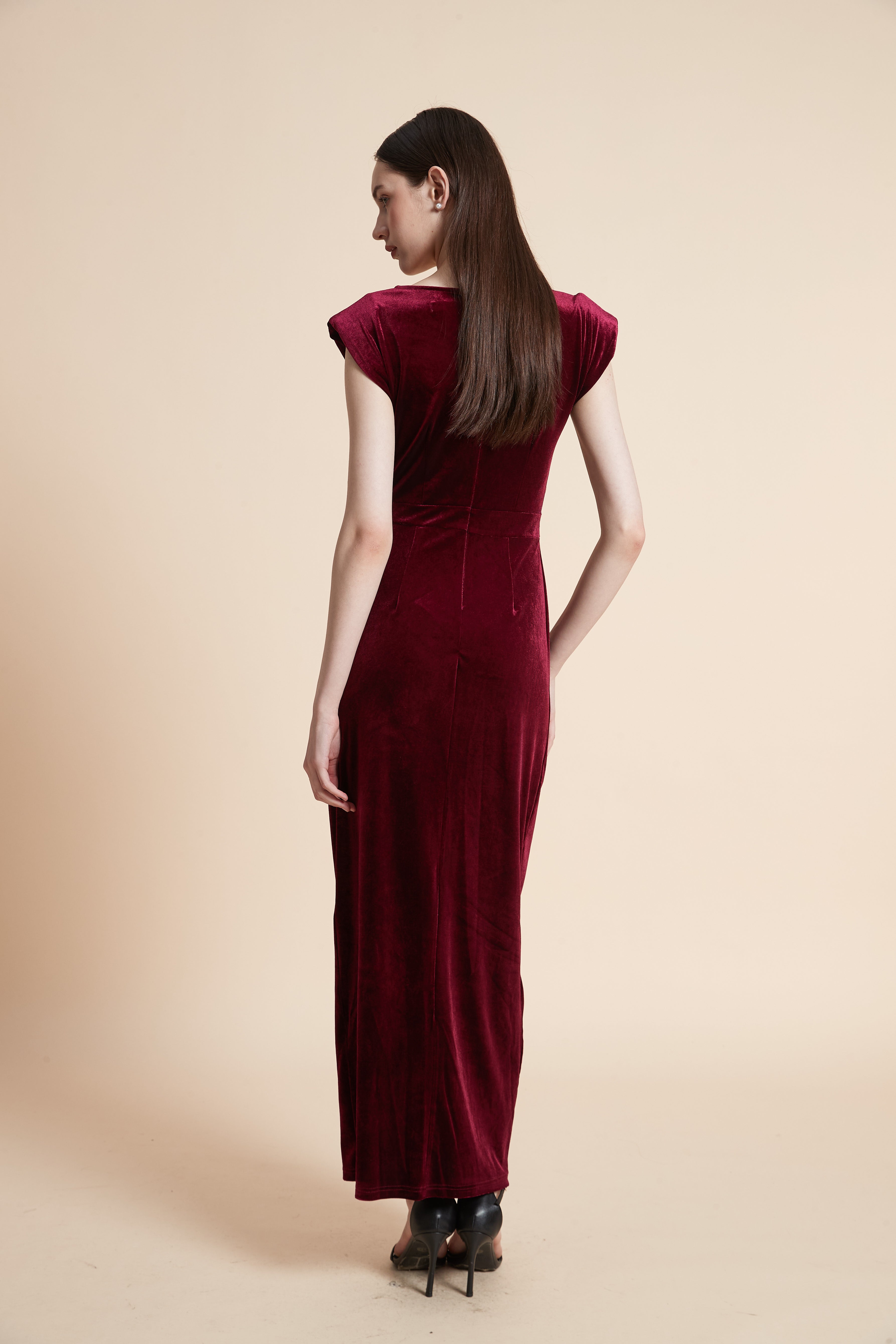 Solid Sleeveless Maxi Dress