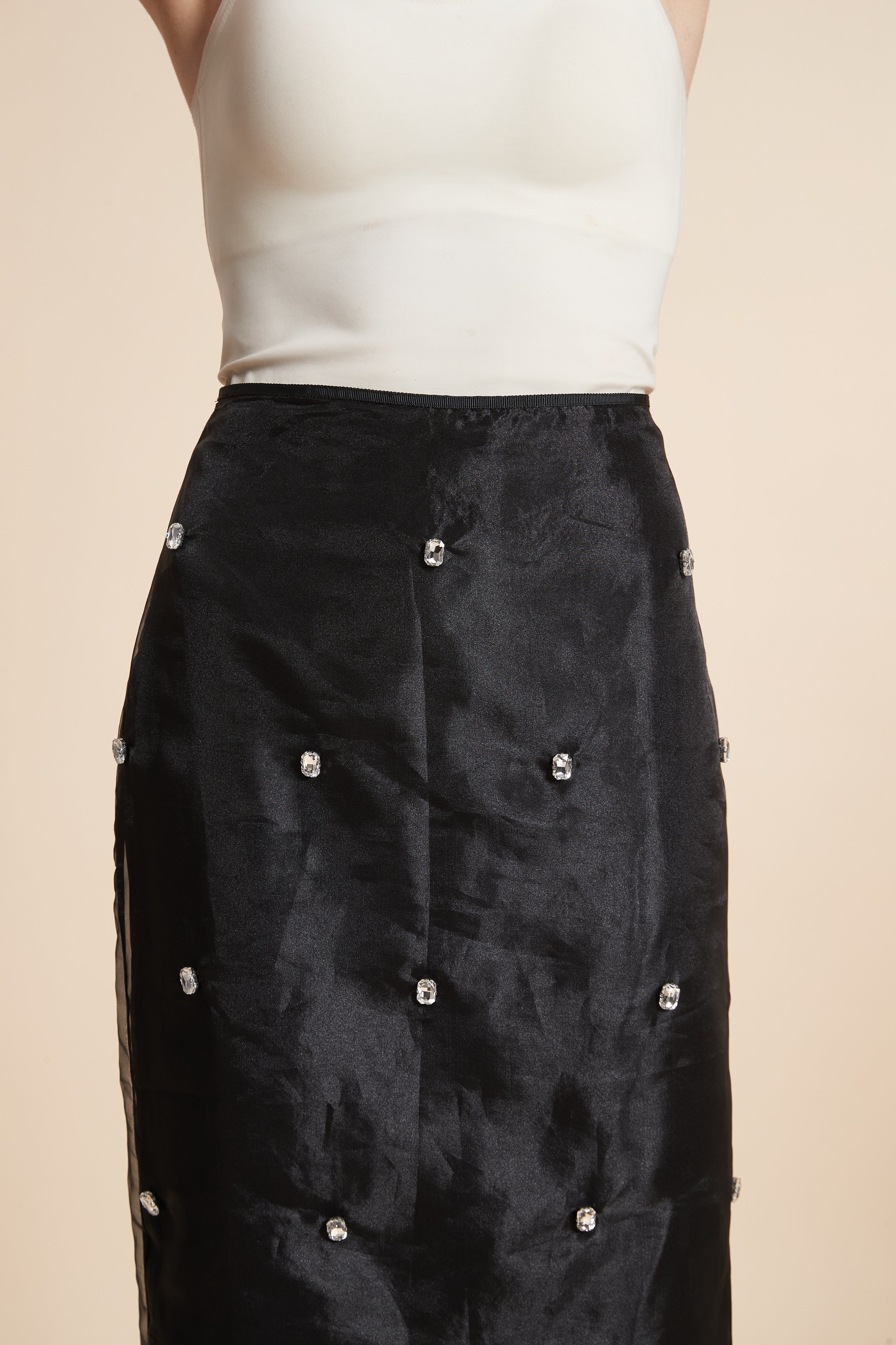 تنورة ميدي منقوشة طبقتين