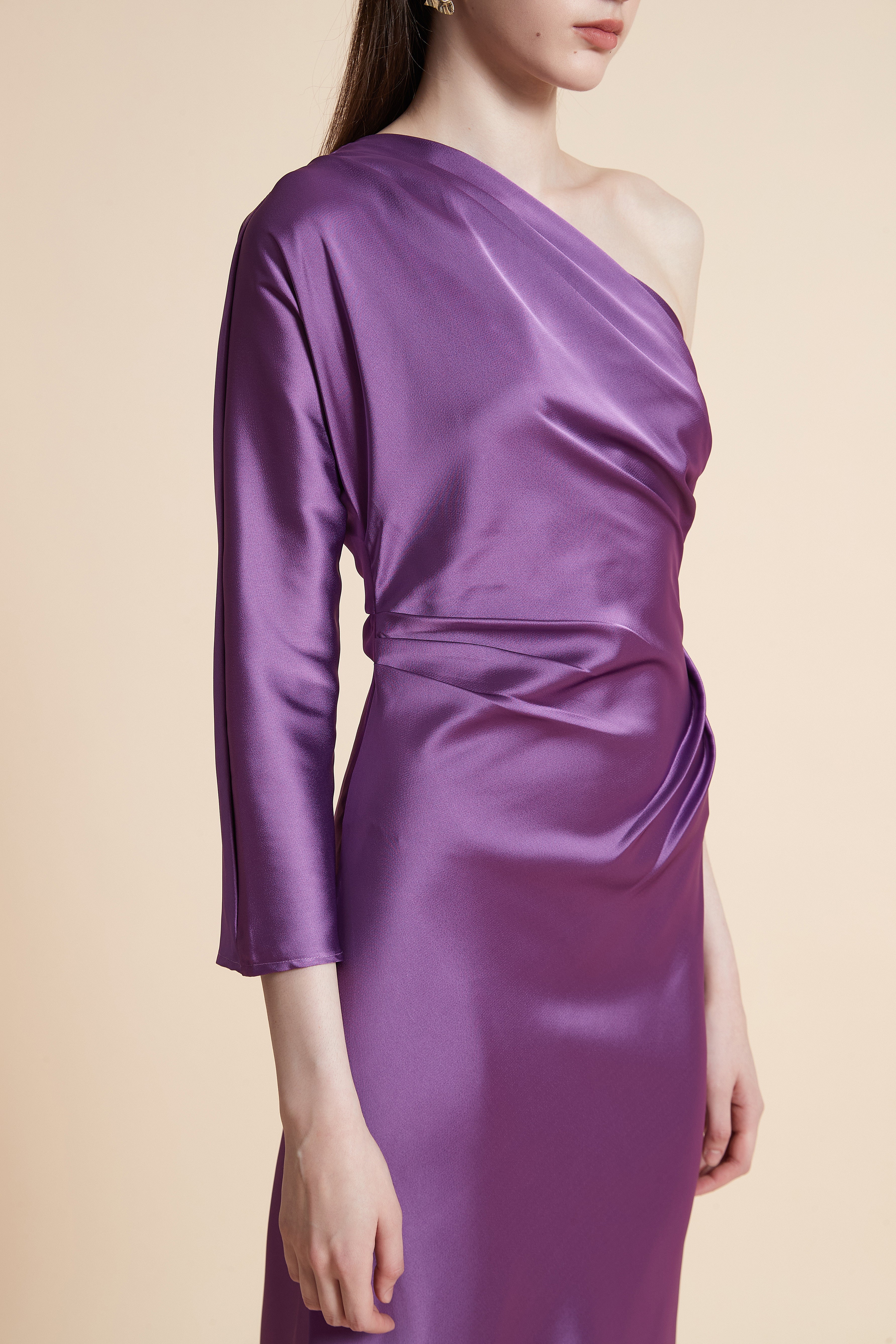 One-Shoulder Midi Dress