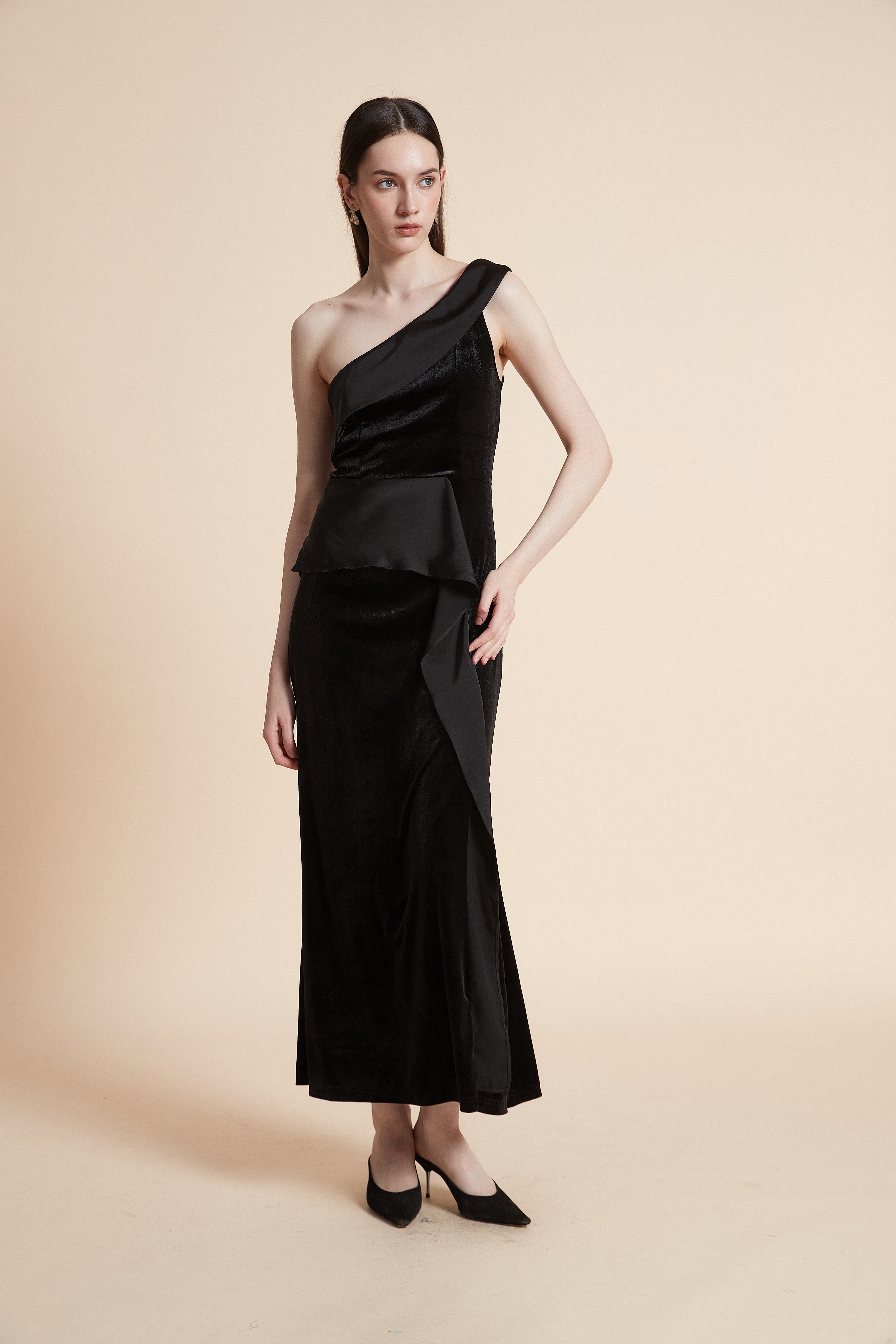 Solid Sleeveless Maxi Dress