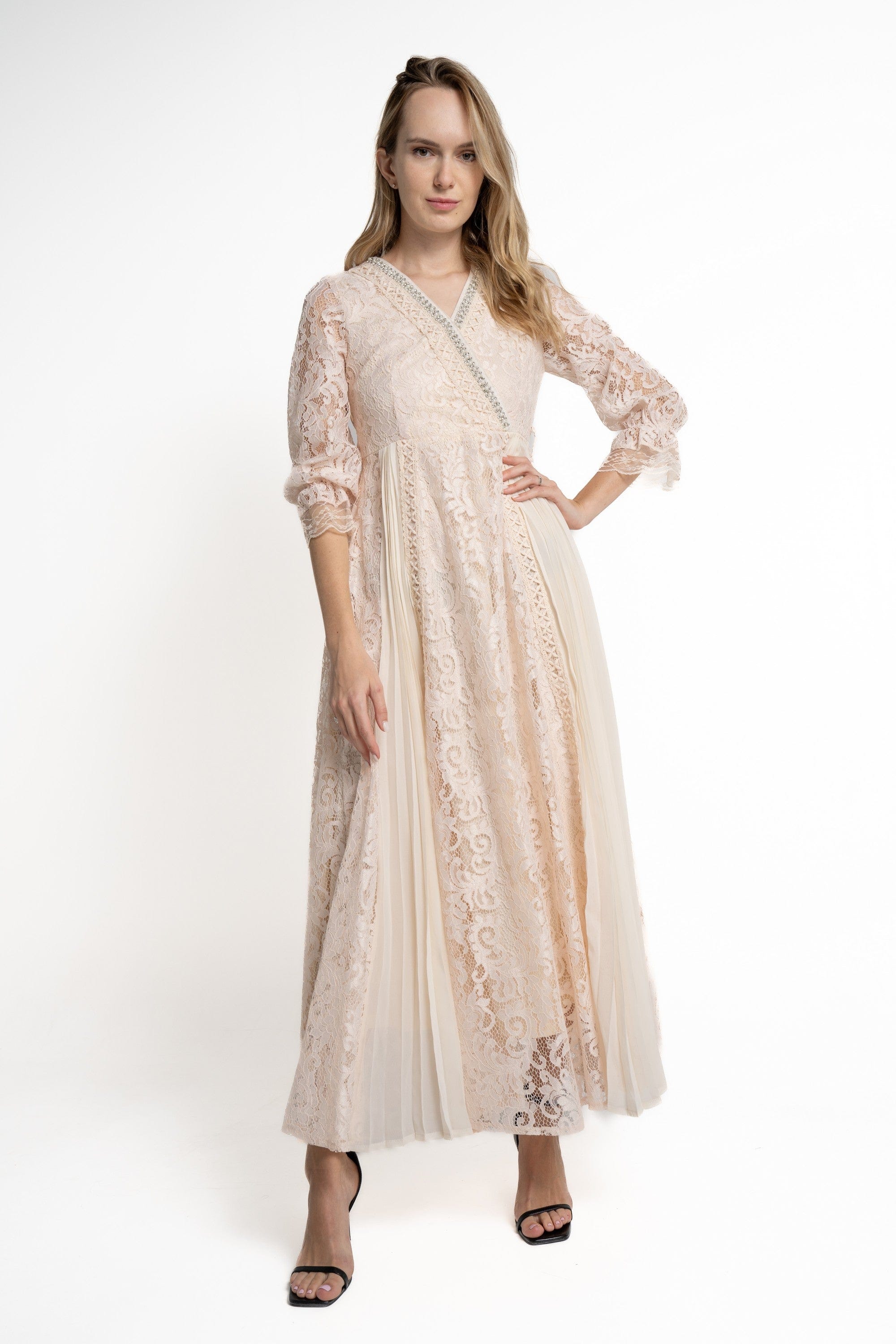 Yola Maxi Dress with 3/4 Sleeves
