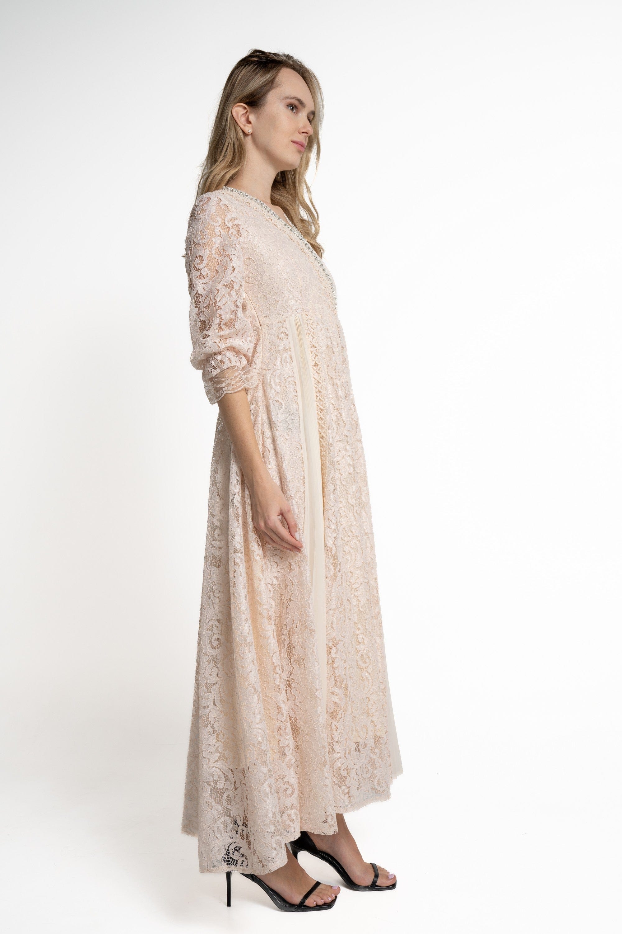 Yola Maxi Dress with 3/4 Sleeves