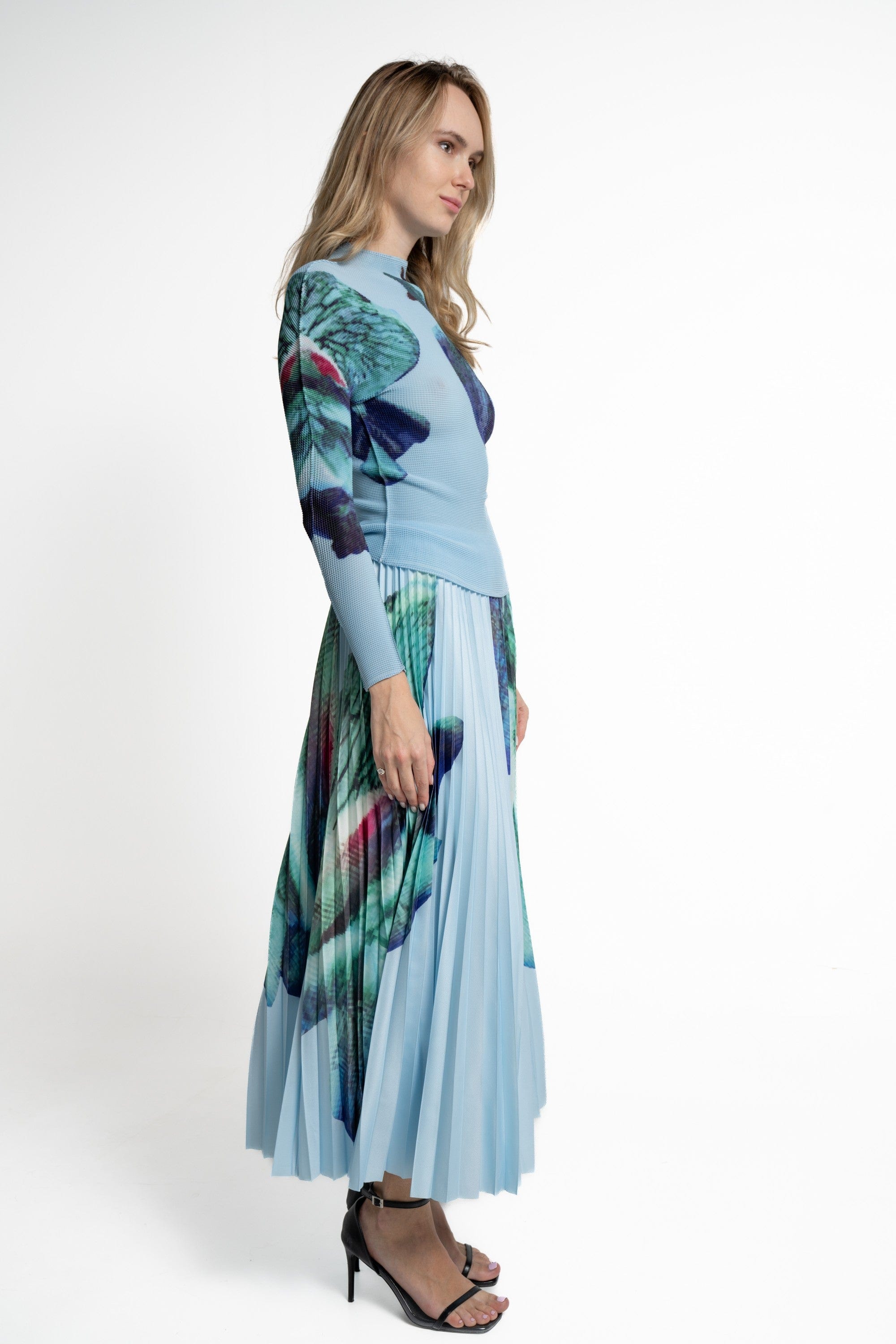 Yola Long Pleated Skirt