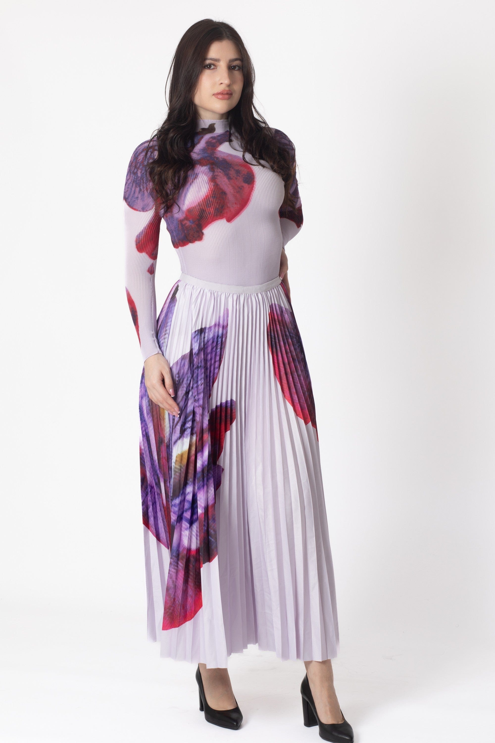 Yola Long Pleated Skirt