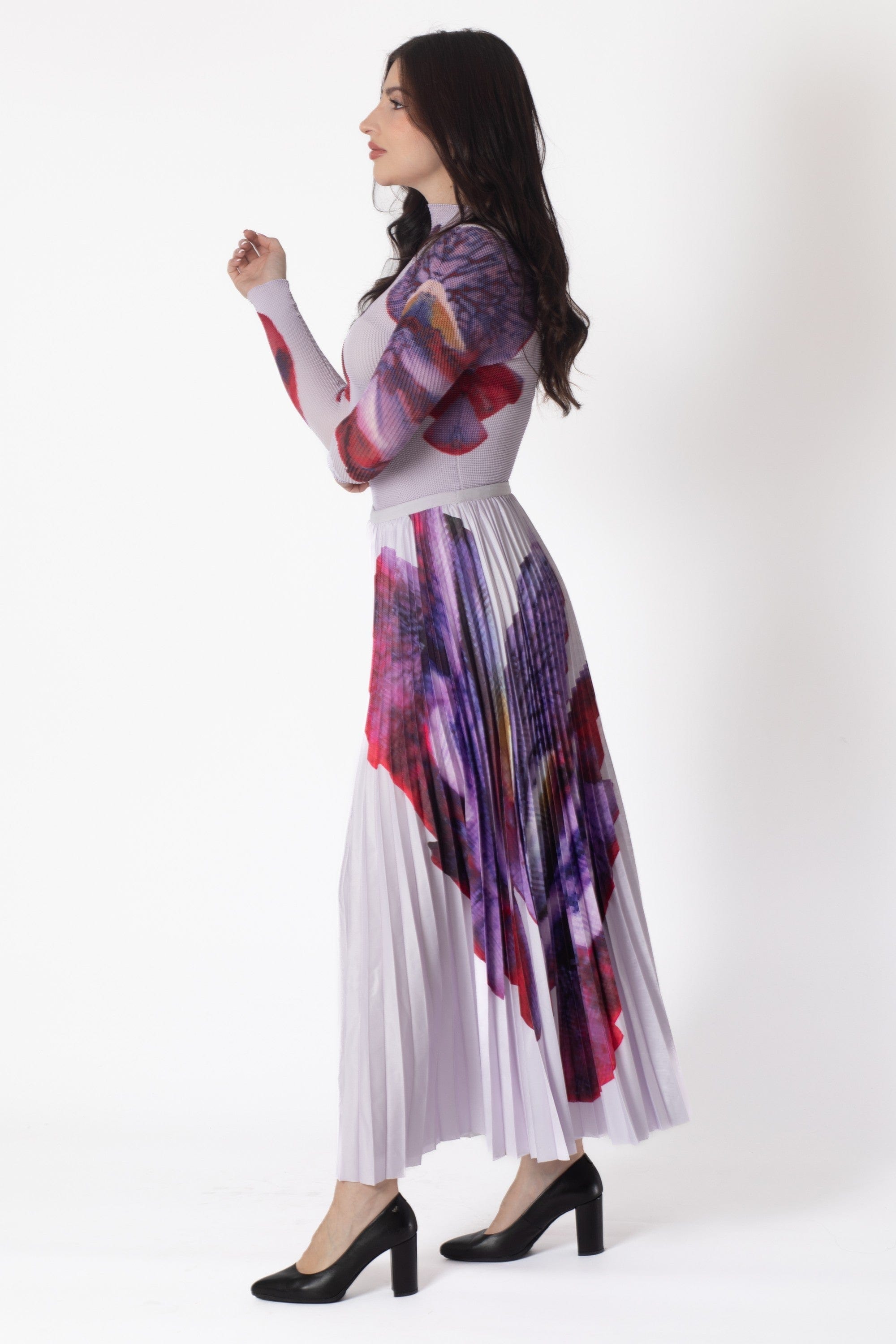 Yola Long Pleated Skirt