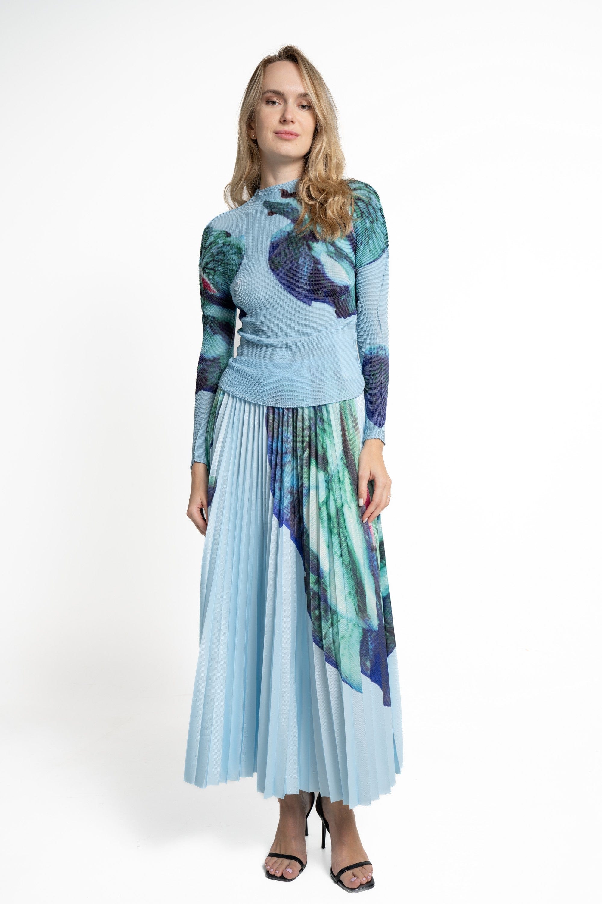 Yola Long Pleated Skirt