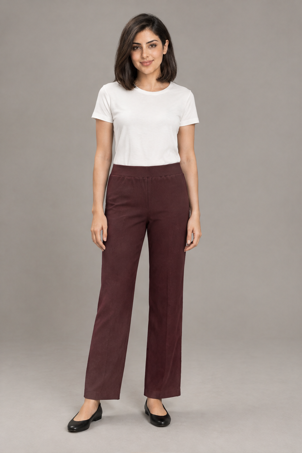 Long Solid Wide-Leg Pants