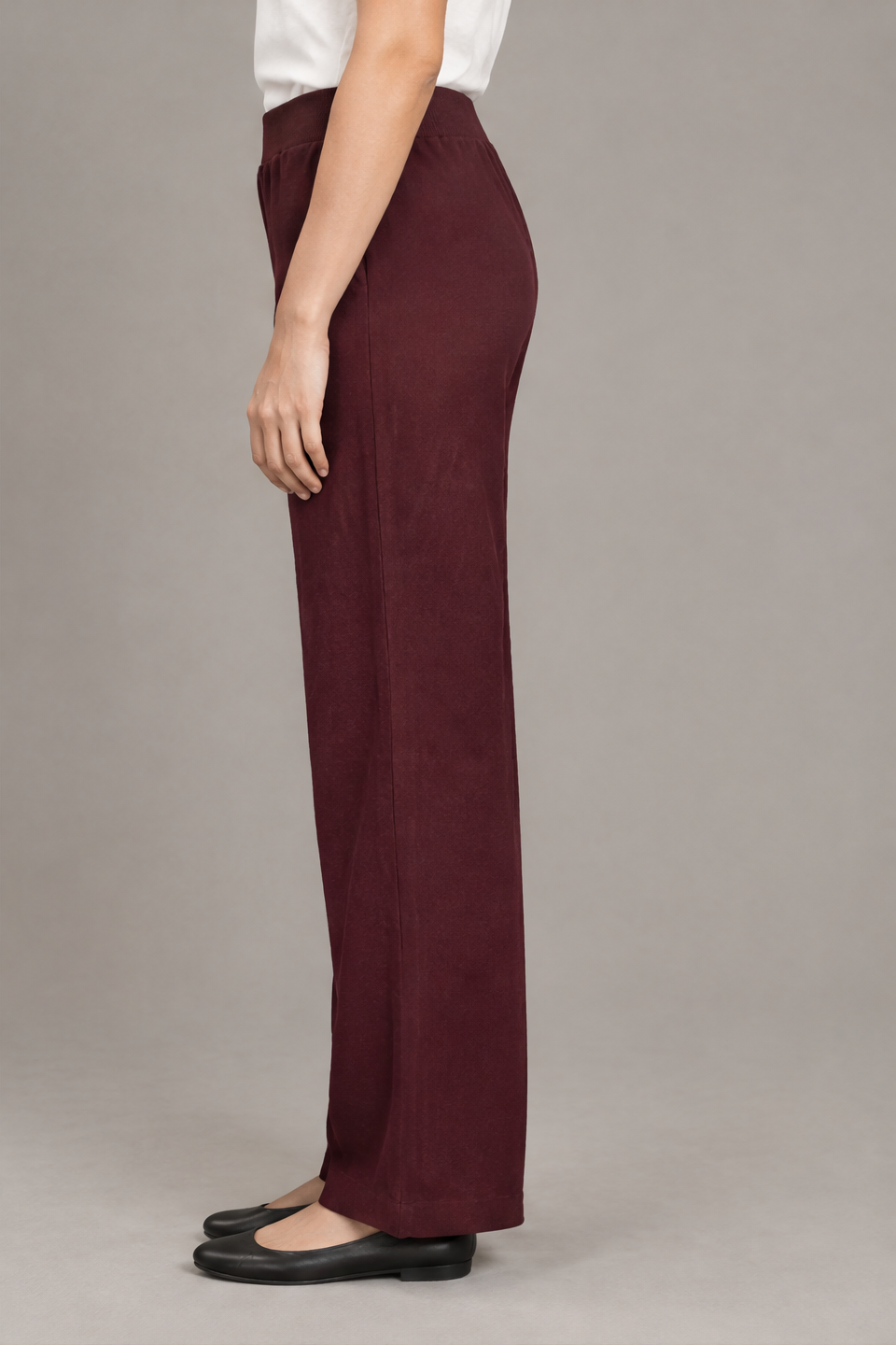 Long Solid Wide-Leg Pants