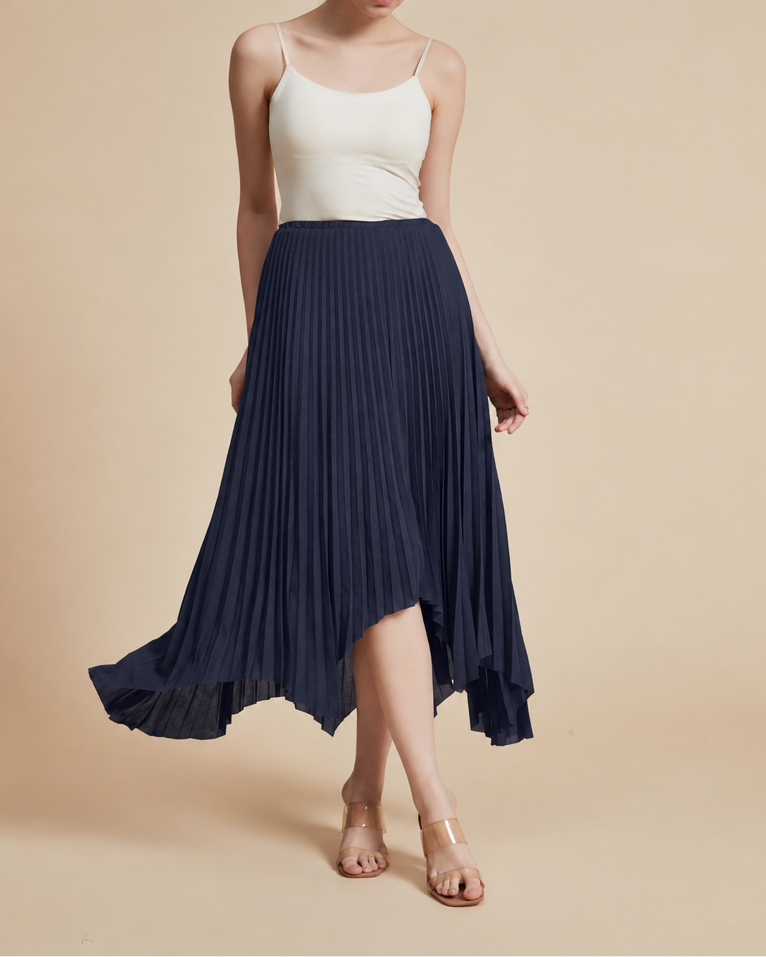 Pleated Midi Skirt