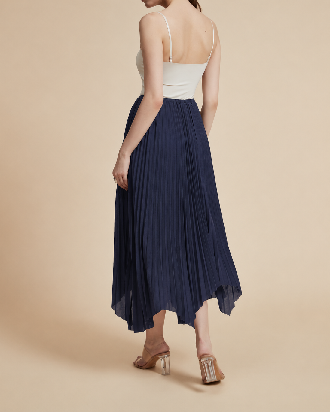 Pleated Midi Skirt