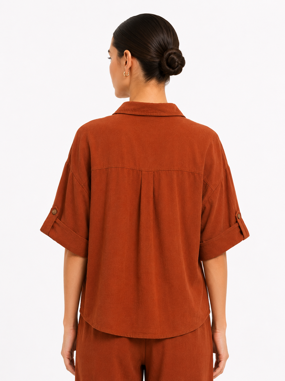 Plain Short-Sleeved Top