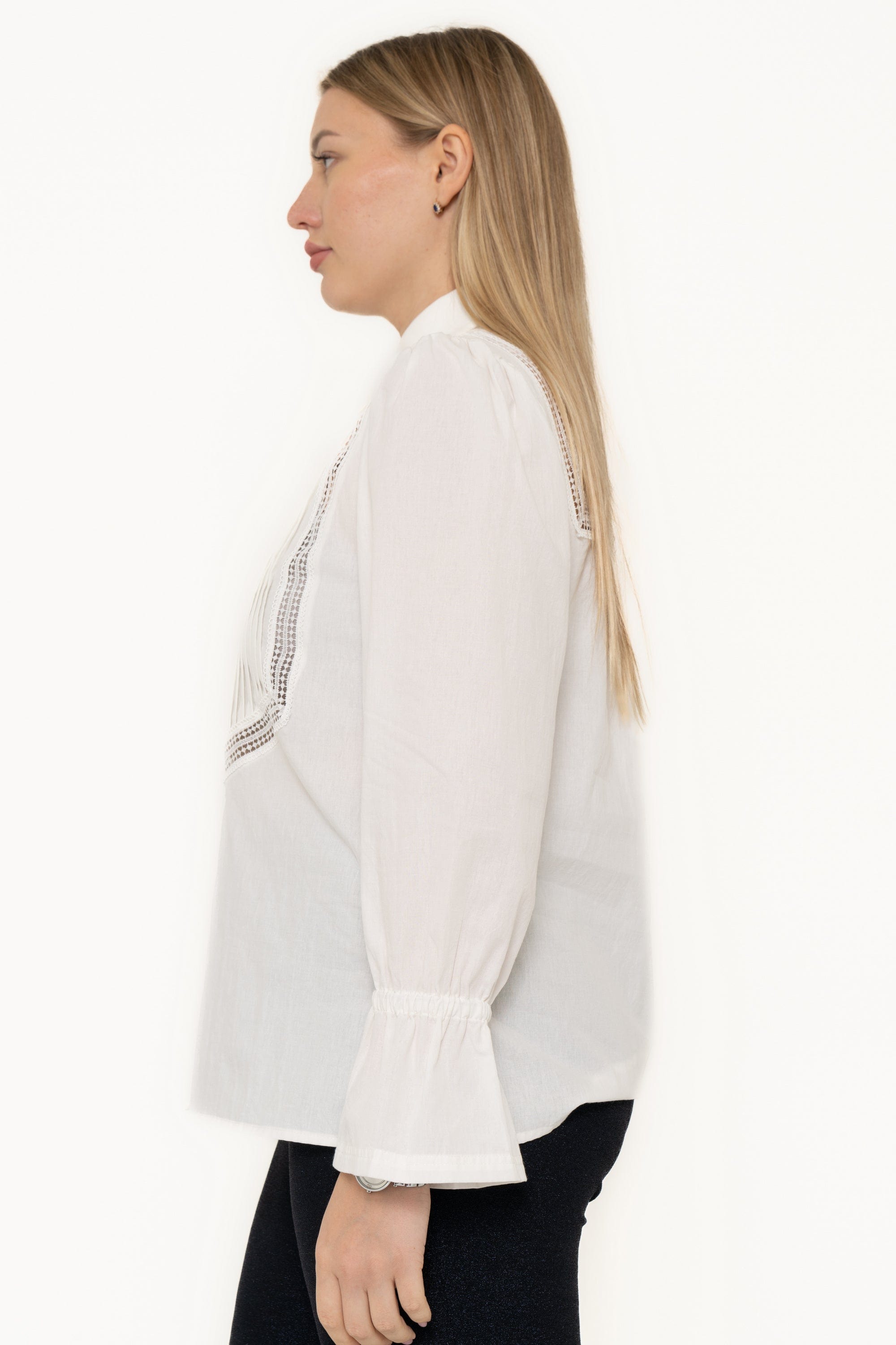 Long Sleeve Blouse With Front Buttons