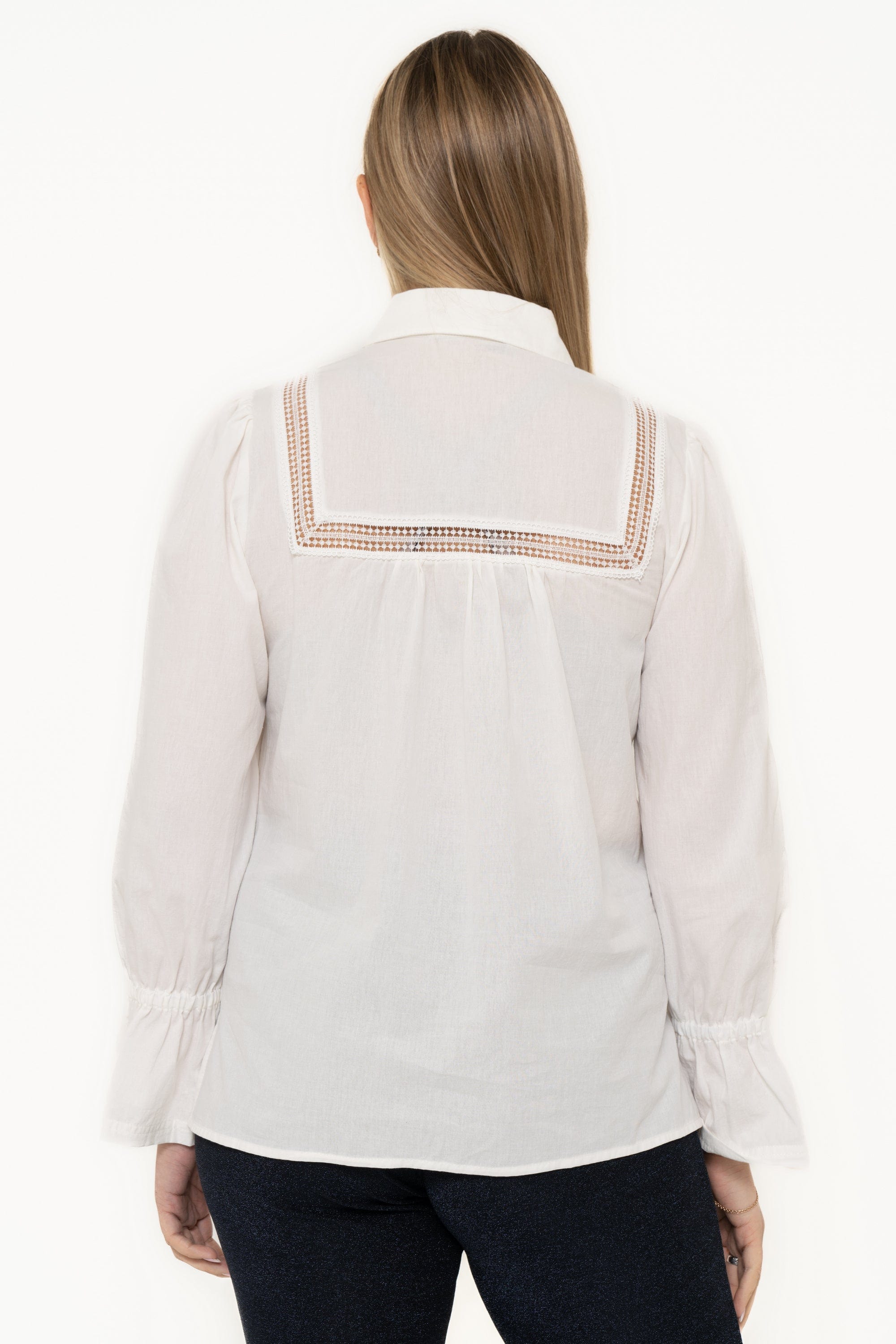 Long Sleeve Blouse With Front Buttons