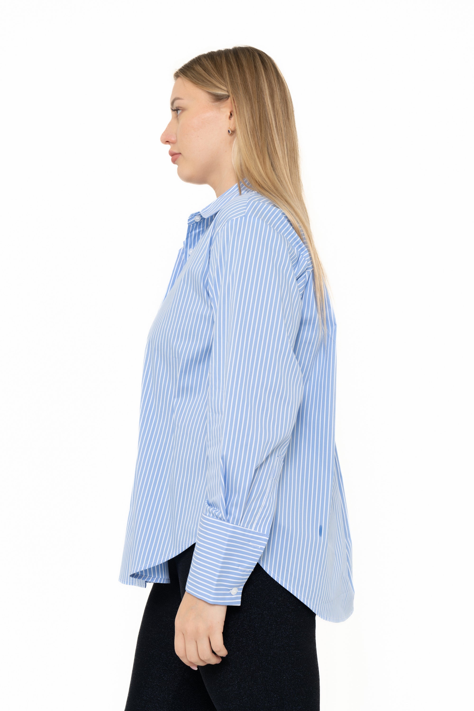 Yola Long Sleeve Blouse with Front Buttons in Shirt Style