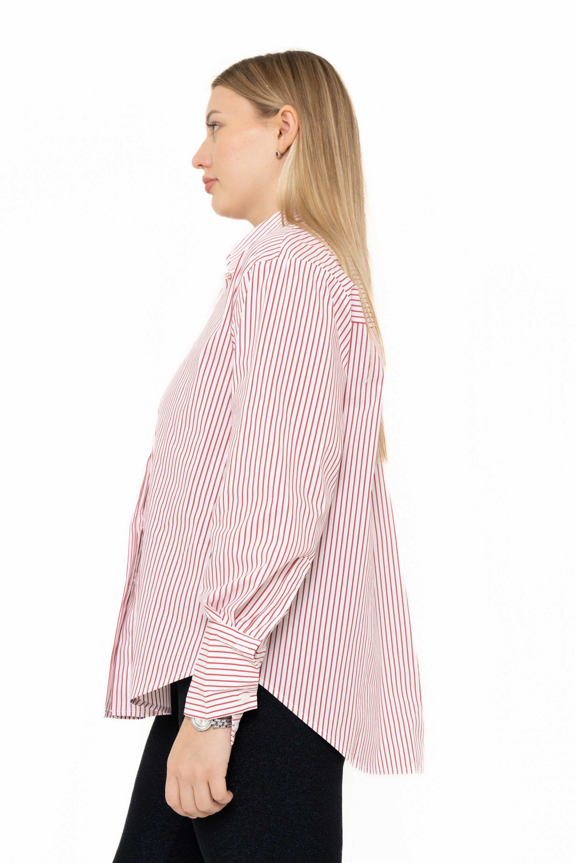 Yola Long Sleeve Blouse with Front Buttons in Shirt Style