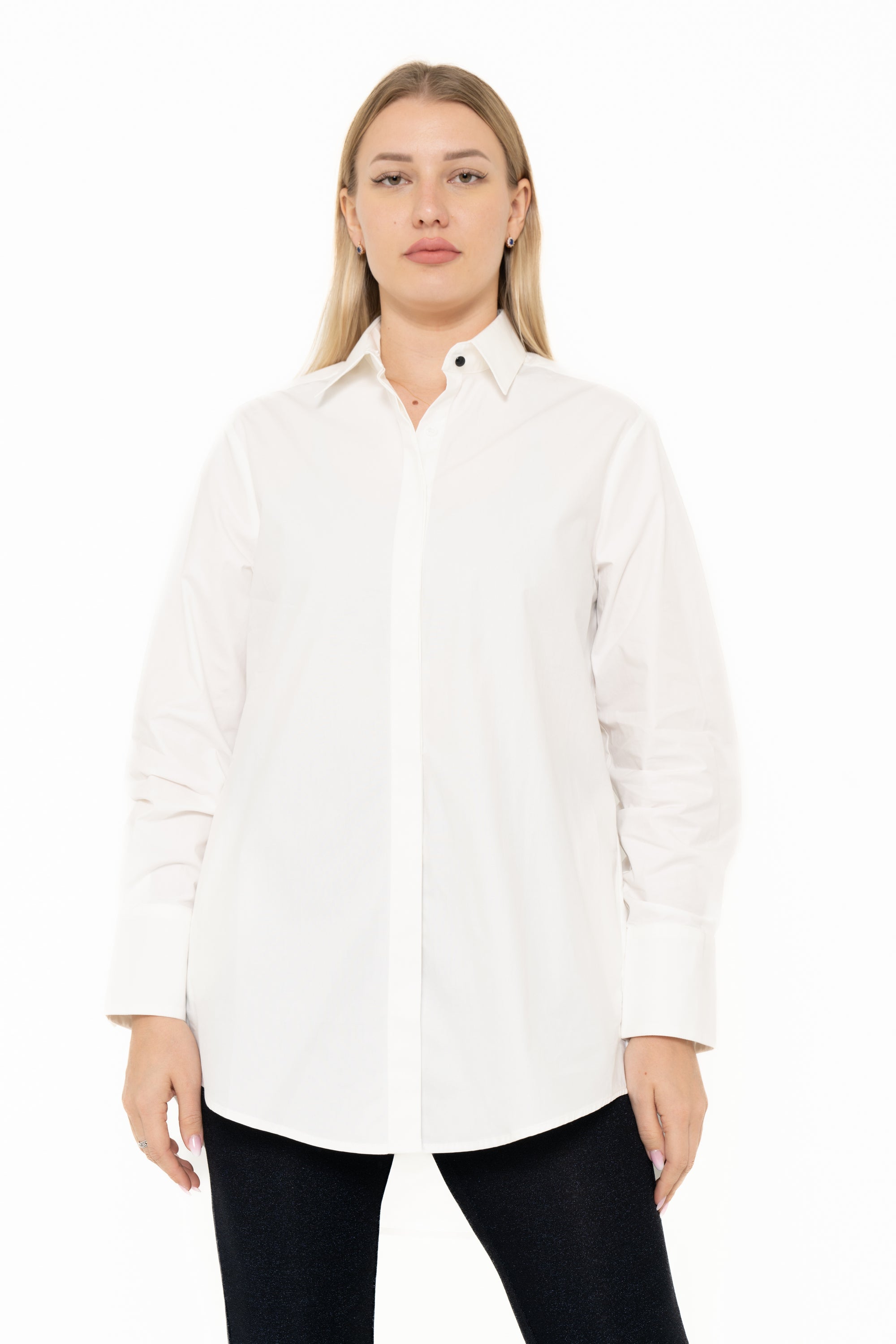 Yola Long Sleeve Plain Blouse