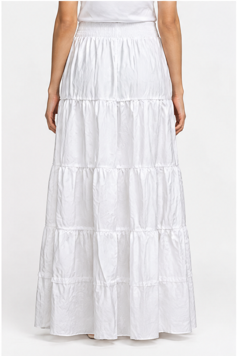Tiered Ruffle Skirt with Elastic Waist